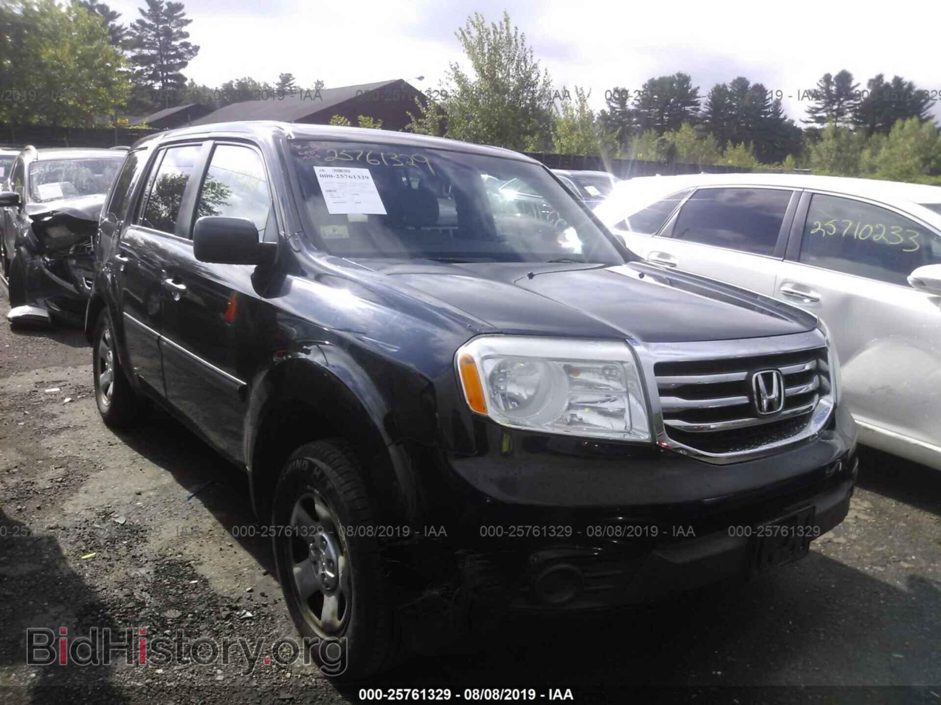 Photo 5FNYF3H27CB004593 - HONDA PILOT 2012