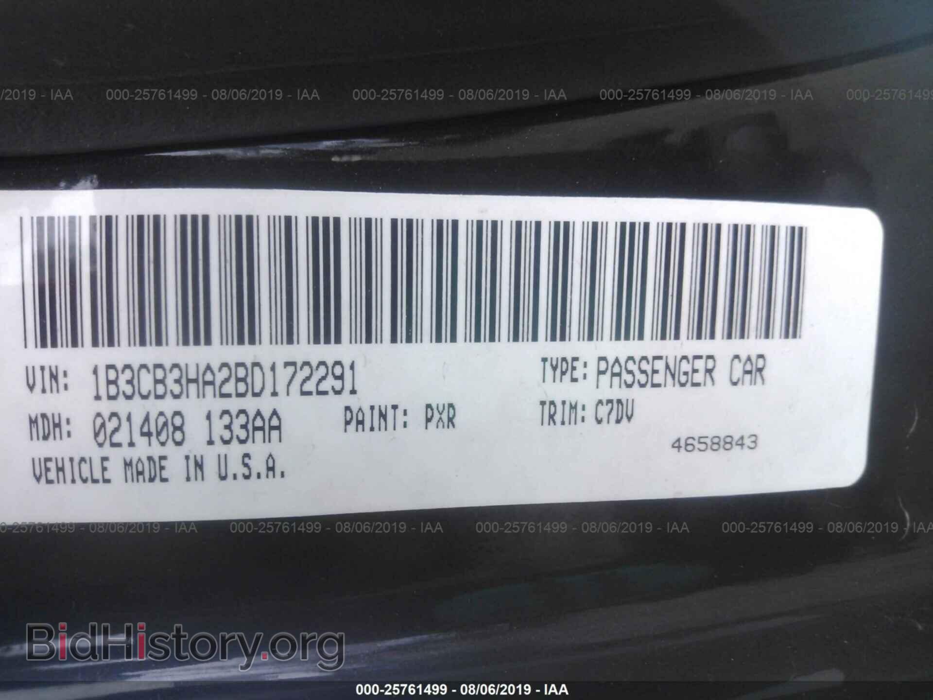 2011 DODGE CALIBER - VIN: 1B3CB3HA2BD172291 - Фото 9