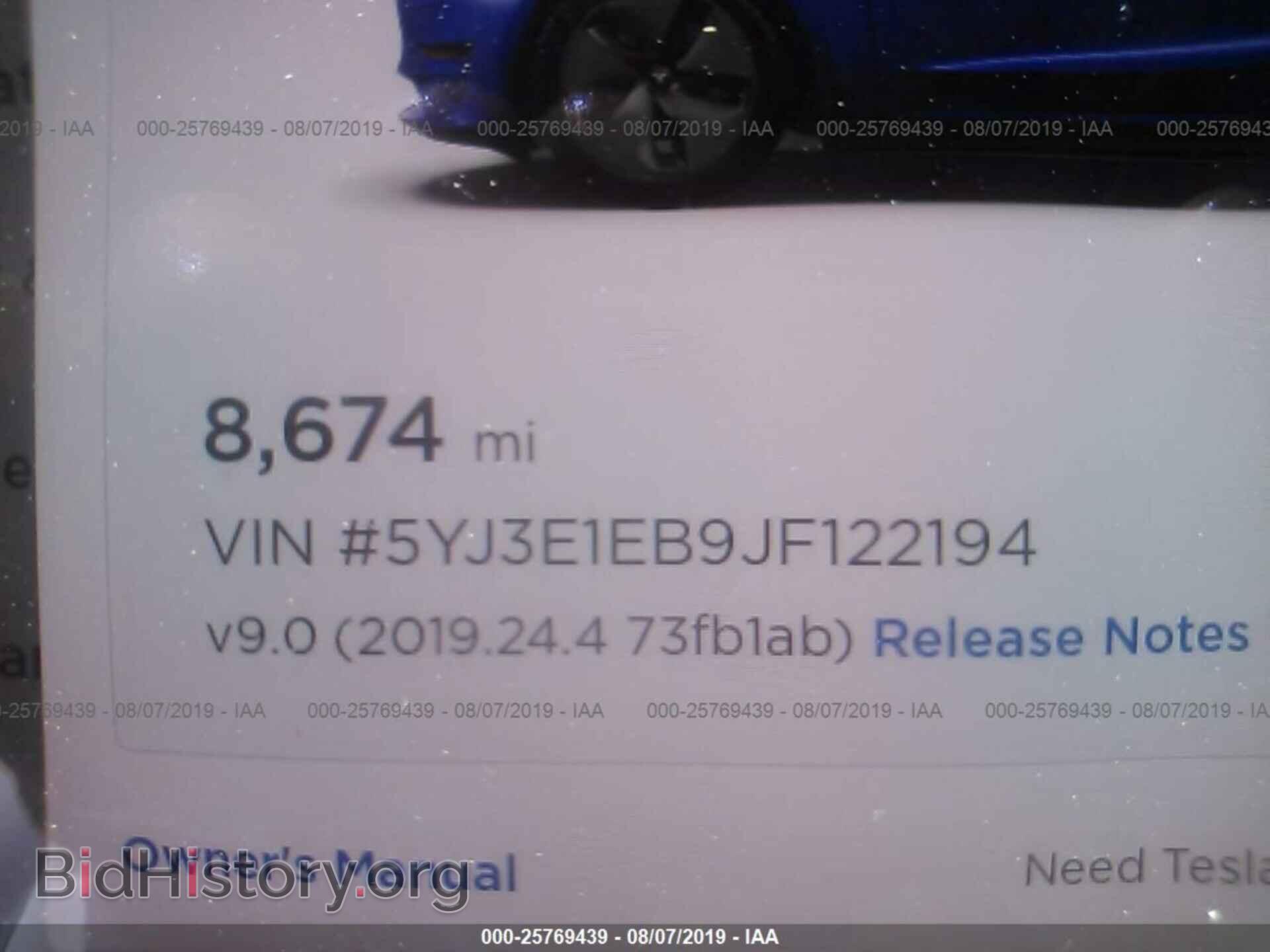 2018 TESLA MODEL 3 - VIN: 5YJ3E1EB9JF122194 - Фото 7