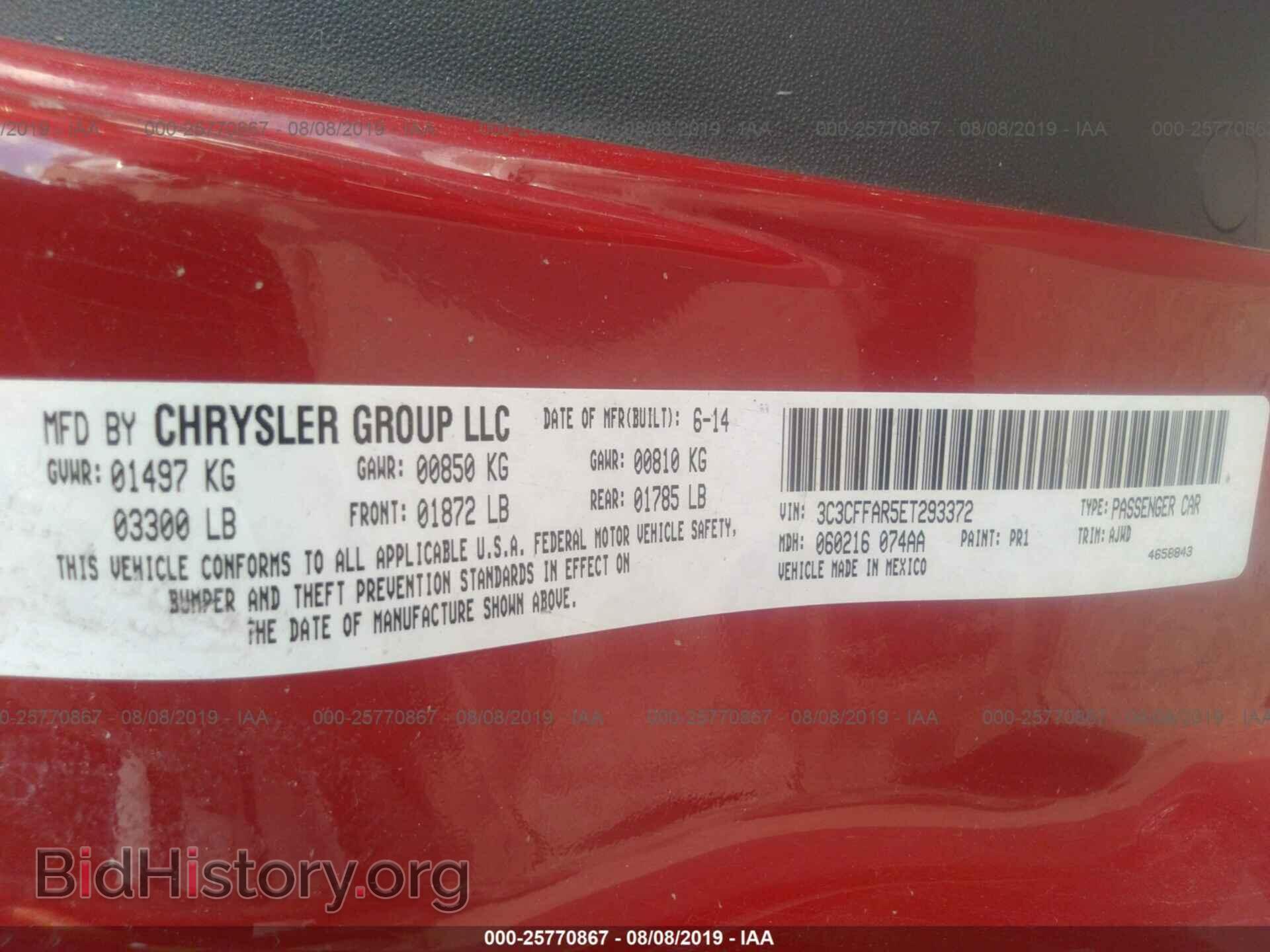 2014 FIAT 500 - VIN: 3C3CFFAR5ET293372 - Photo 9