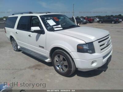 2007 Ford EXPEDITION EL Limited, white — VIN 1FMFK19567LA02509, IAAI