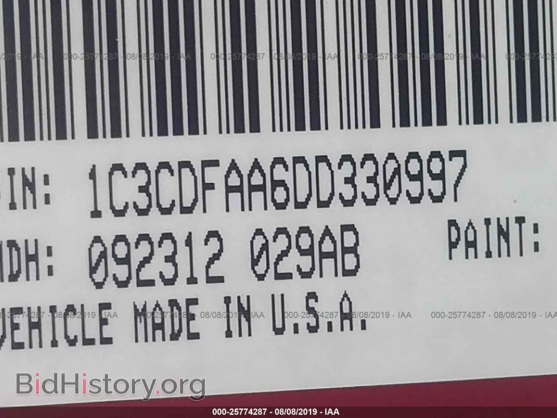 2013 DODGE DART - VIN: 1C3CDFAA6DD330997 - Фото 9
