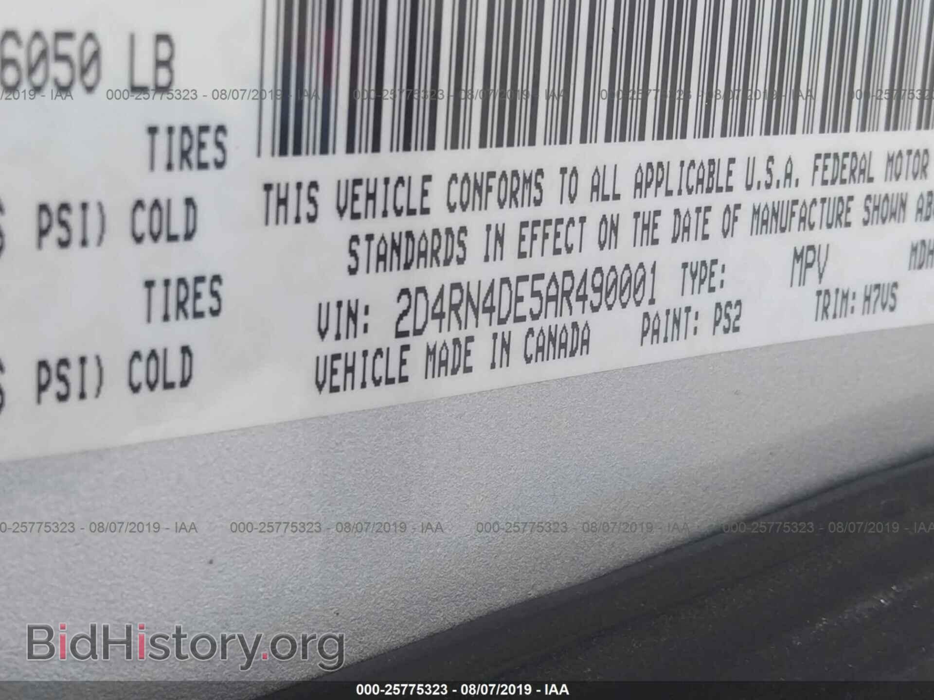 2010 DODGE GRAND CARAVAN - VIN: 2D4RN4DE5AR490001 - Фото 9