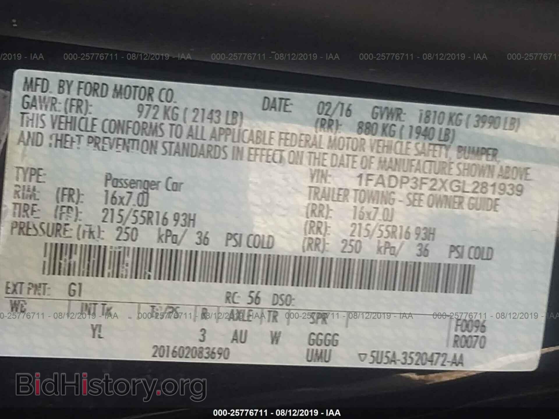 2016 FORD FOCUS - VIN: 1FADP3F2XGL281939 - Photo 9
