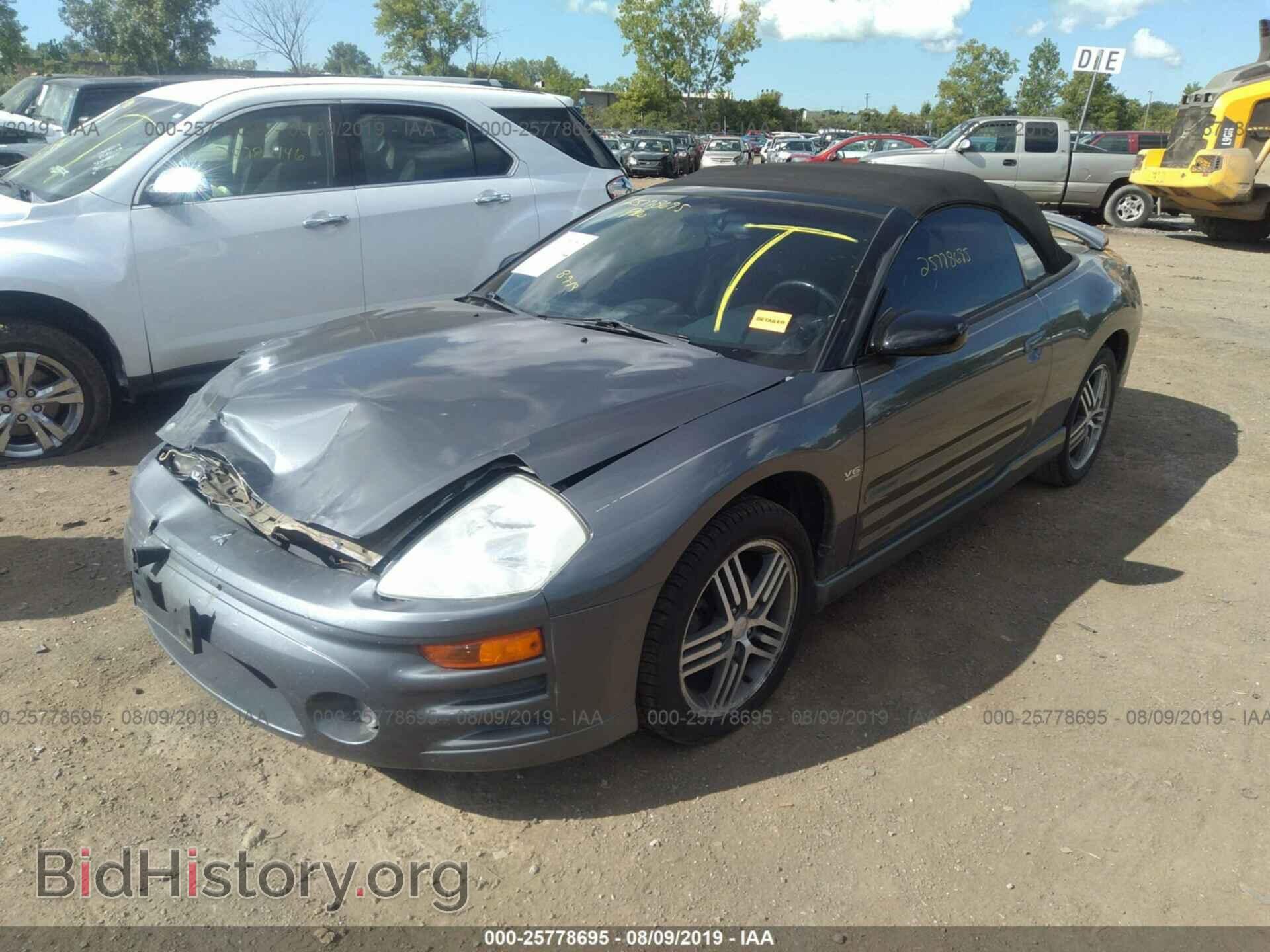 2003 MITSUBISHI ECLIPSE - VIN: 4A3AE75H53E031827 - Фото 2