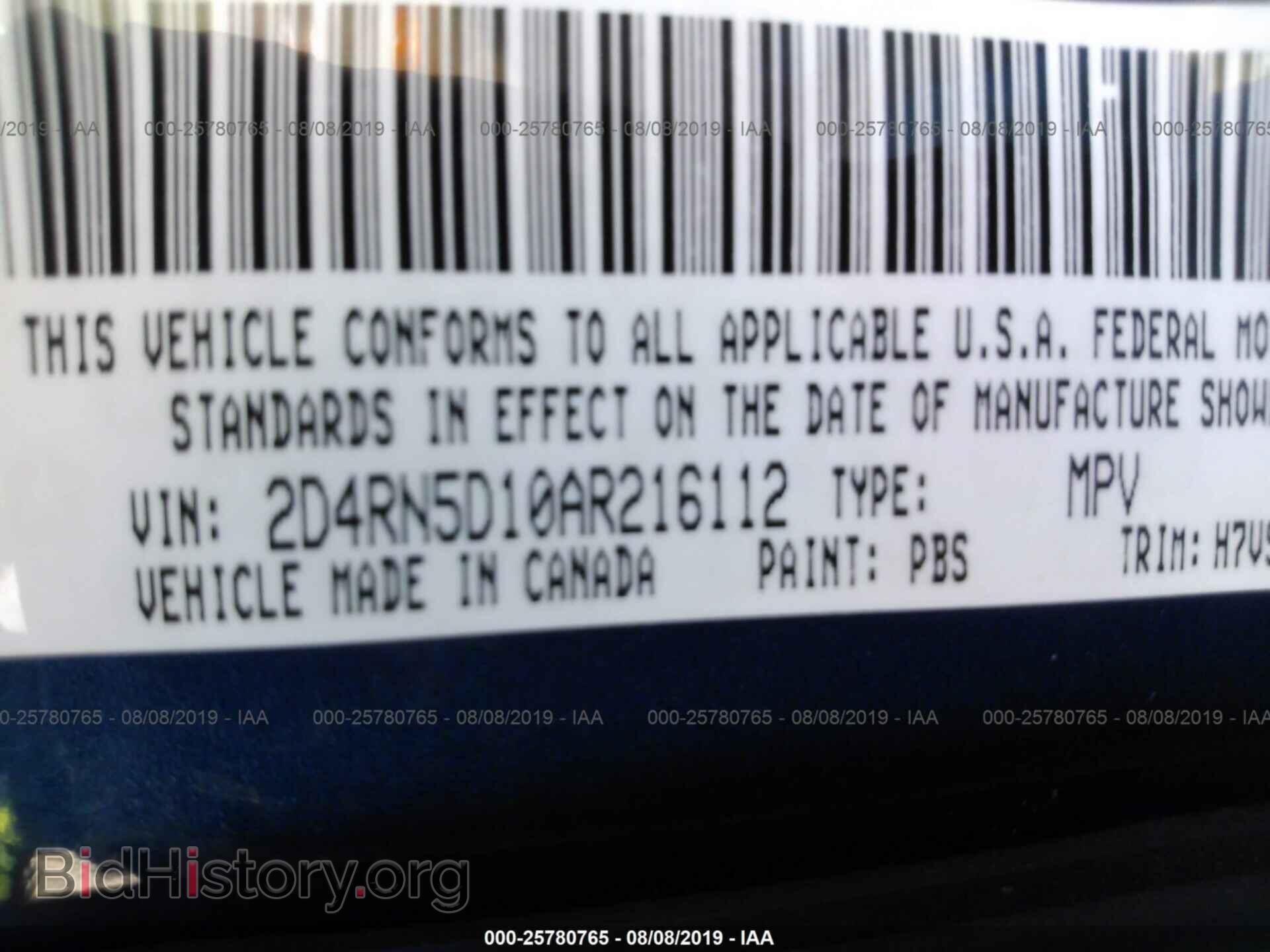 2010 DODGE GRAND CARAVAN - VIN: 2D4RN5D10AR216112 - Фото 9