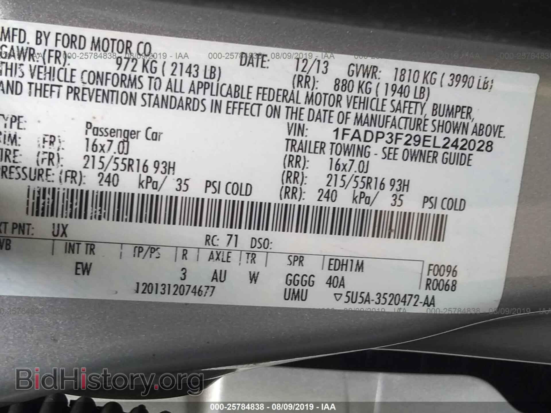2014 FORD FOCUS - VIN: 1FADP3F29EL242028 - Photo 9