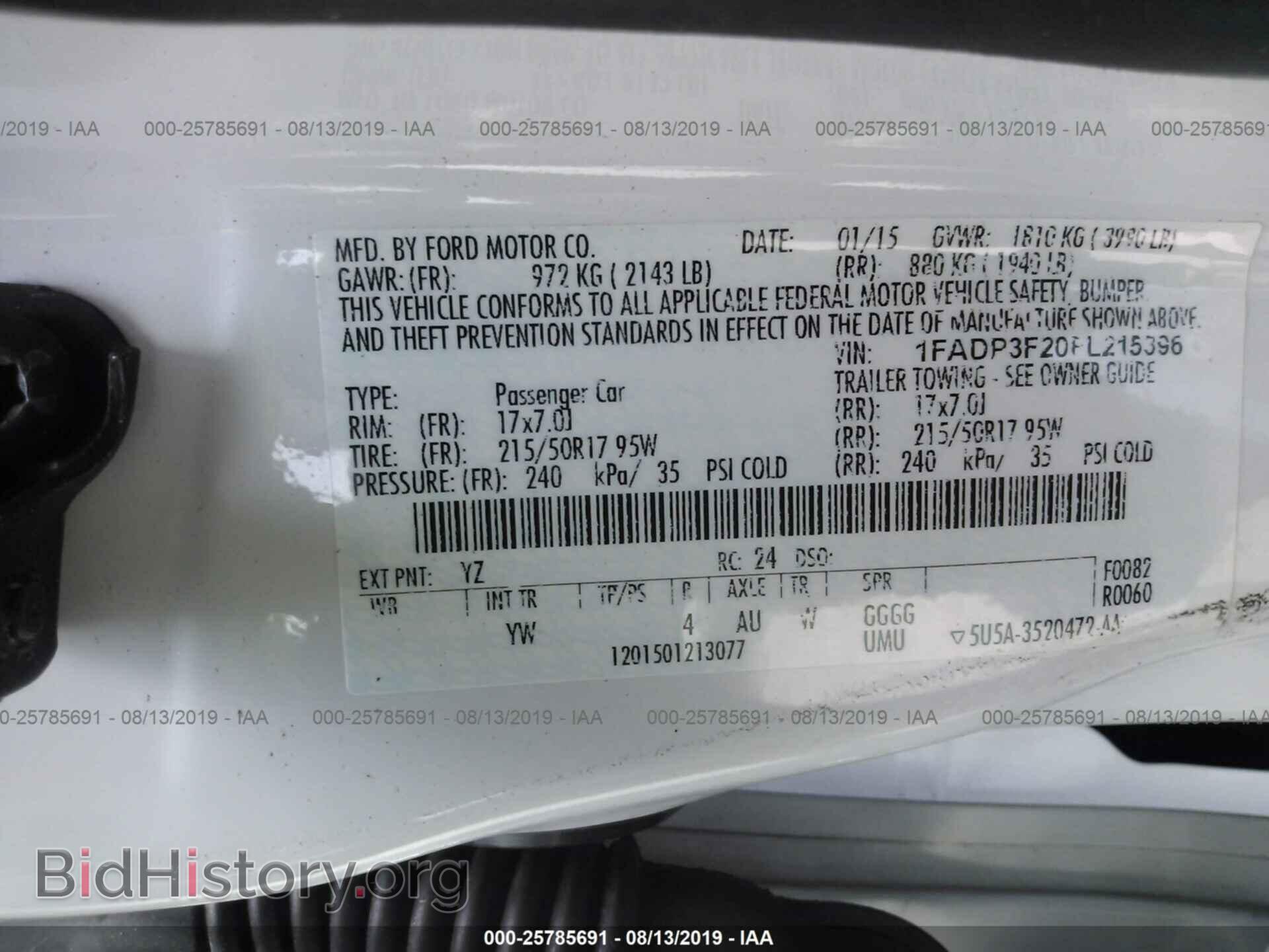 2015 FORD FOCUS - VIN: 1FADP3F20FL215396 - Фото 9