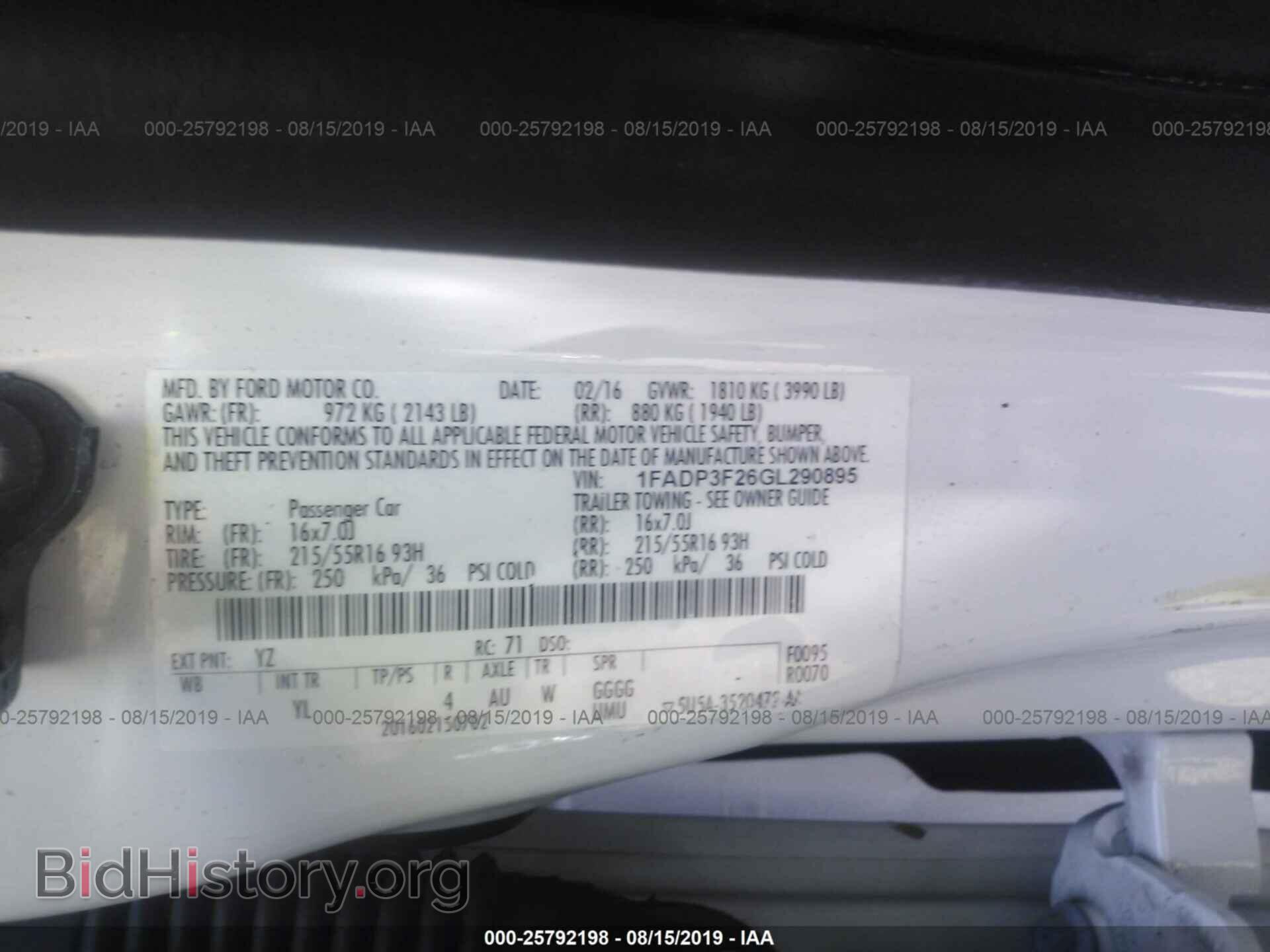 2016 FORD FOCUS - VIN: 1FADP3F26GL290895 - Photo 9