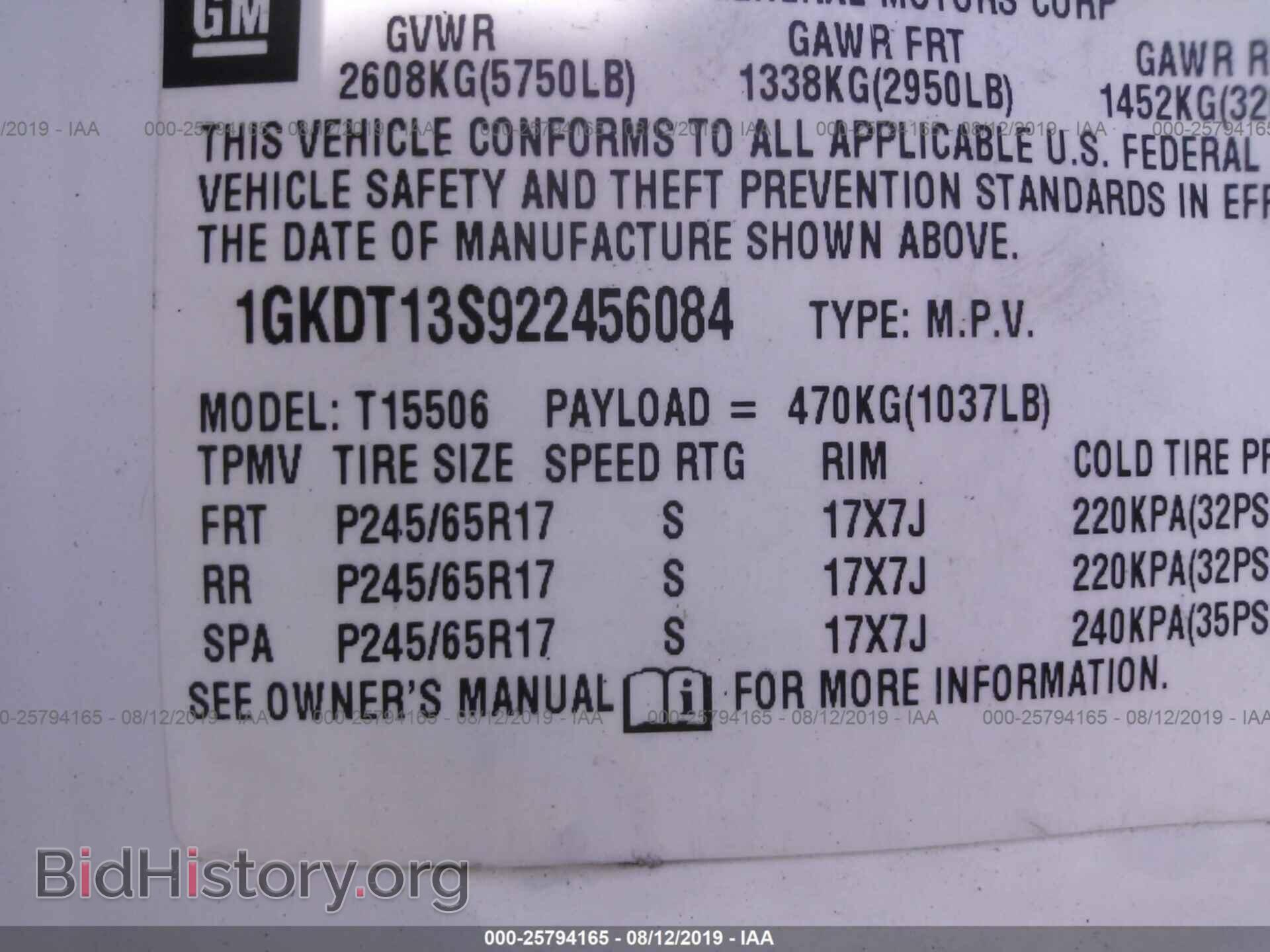 2002 GMC ENVOY - VIN: 1GKDT13S922456084 - Фото 9