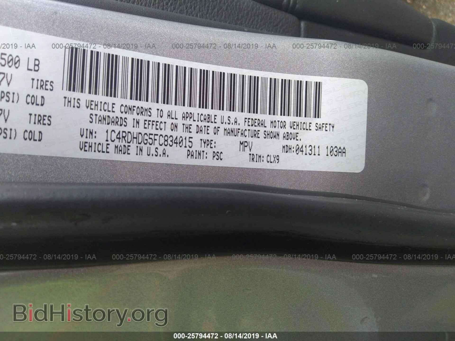 2015 DODGE DURANGO - VIN: 1C4RDHDG5FC834015 - Фото 9