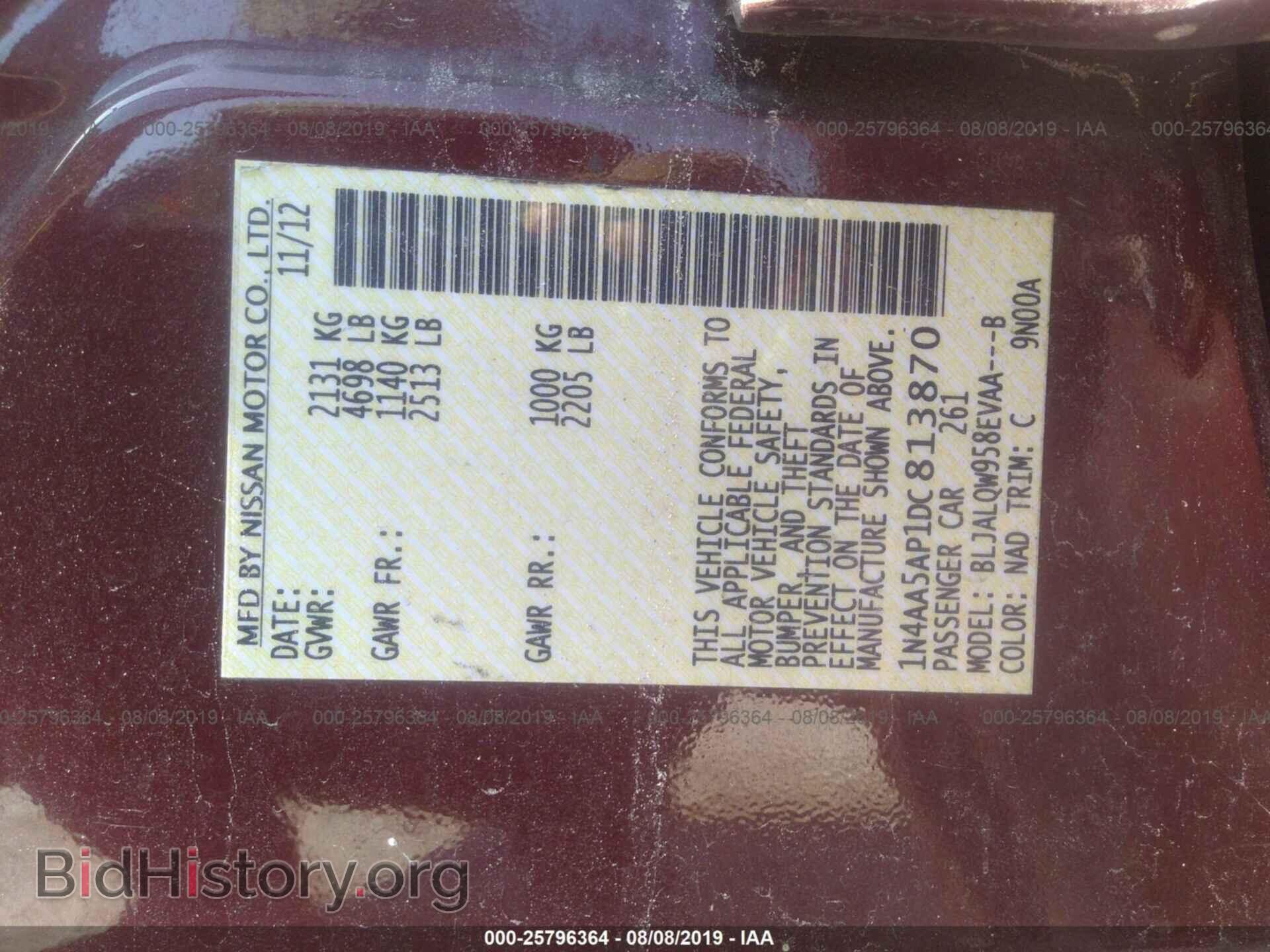 2013 NISSAN MAXIMA - VIN: 1N4AA5AP1DC813870 - Photo 9
