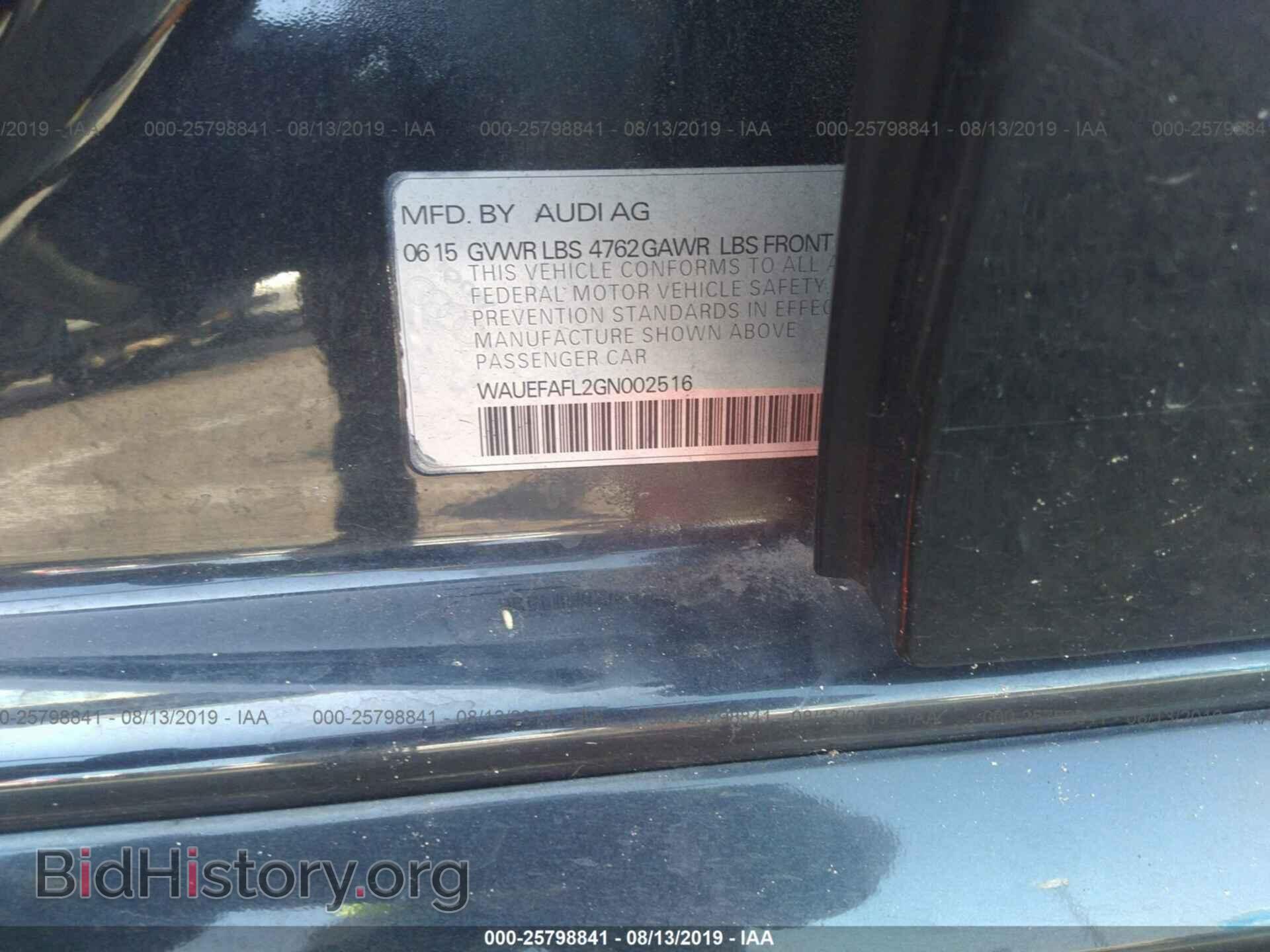 2016 AUDI A4 - VIN: WAUEFAFL2GN002516 - Фото 9