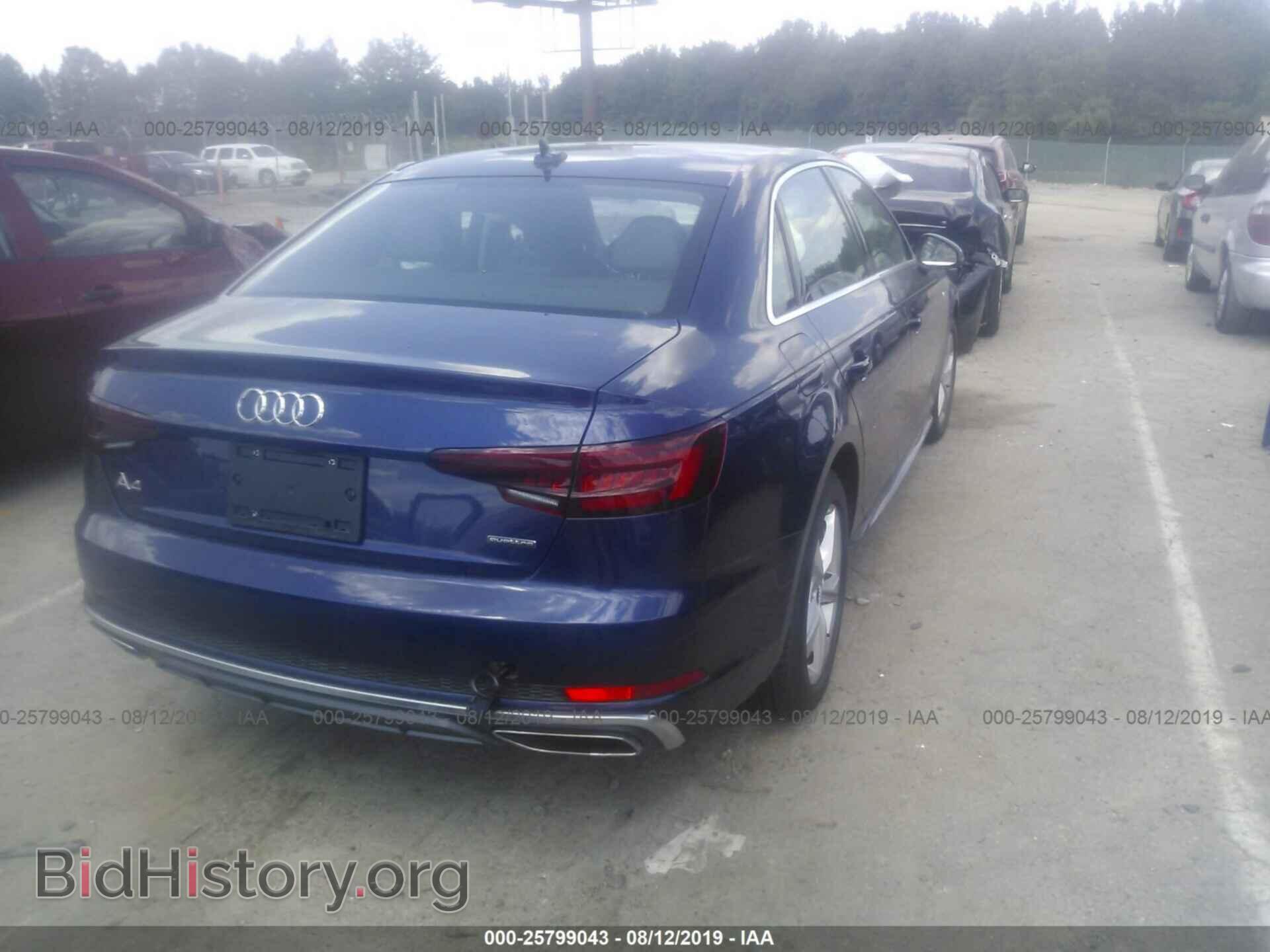 2019 AUDI A4 - VIN: WAUDNAF45KA053581 - Photo 4
