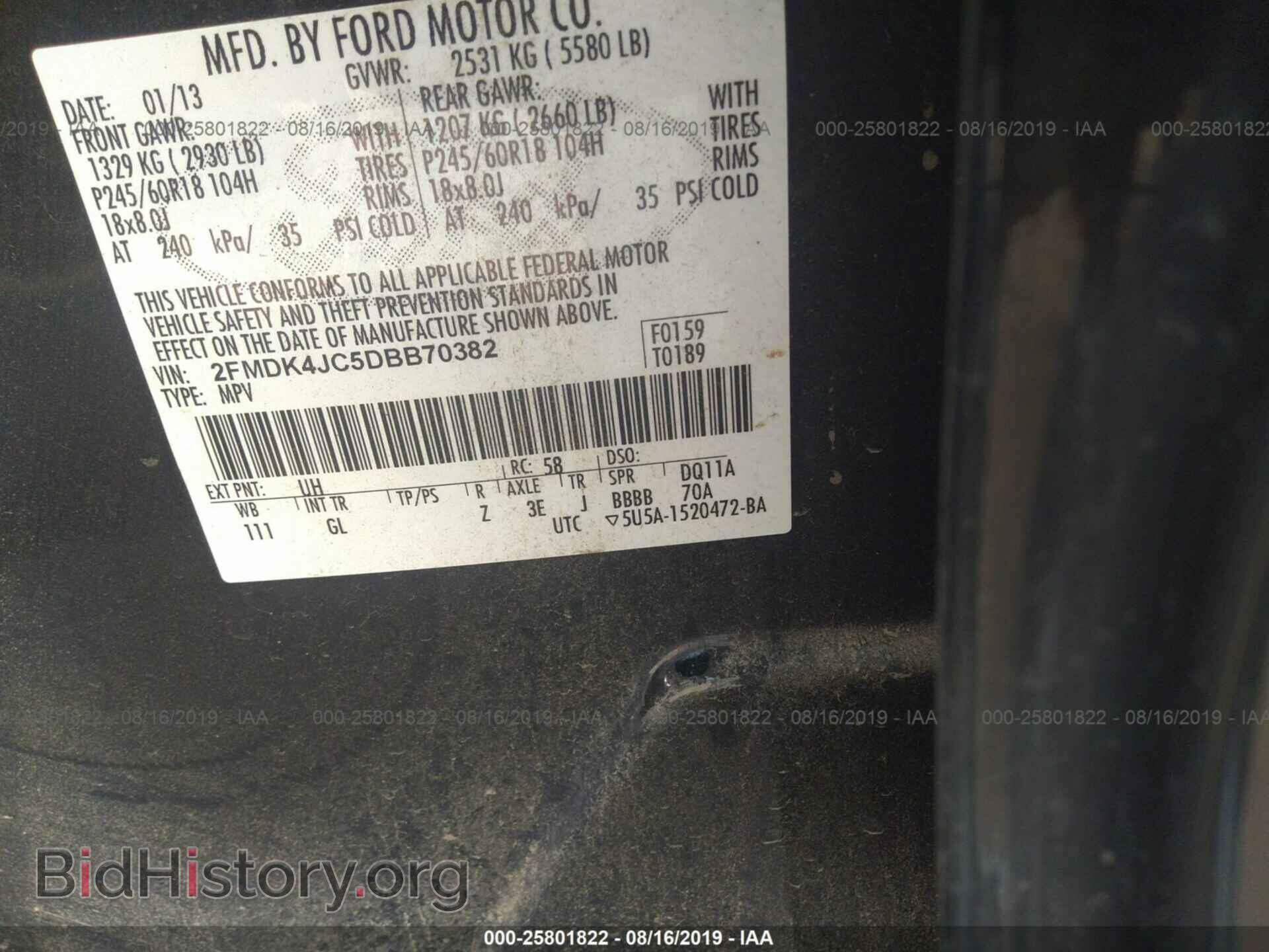 2013 FORD EDGE - VIN: 2FMDK4JC5DBB70382 - Photo 9