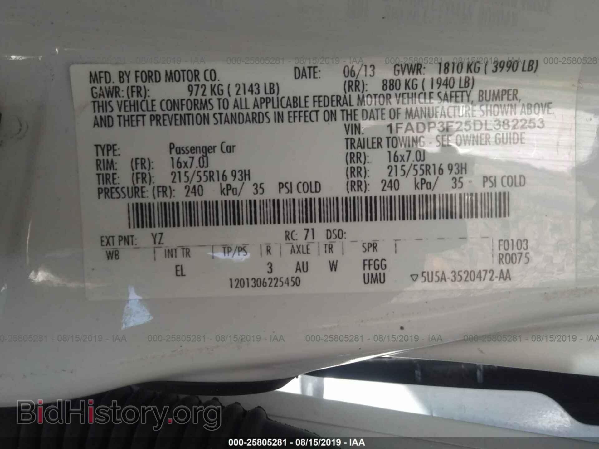 2013 FORD FOCUS - VIN: 1FADP3F25DL382253 - Photo 9