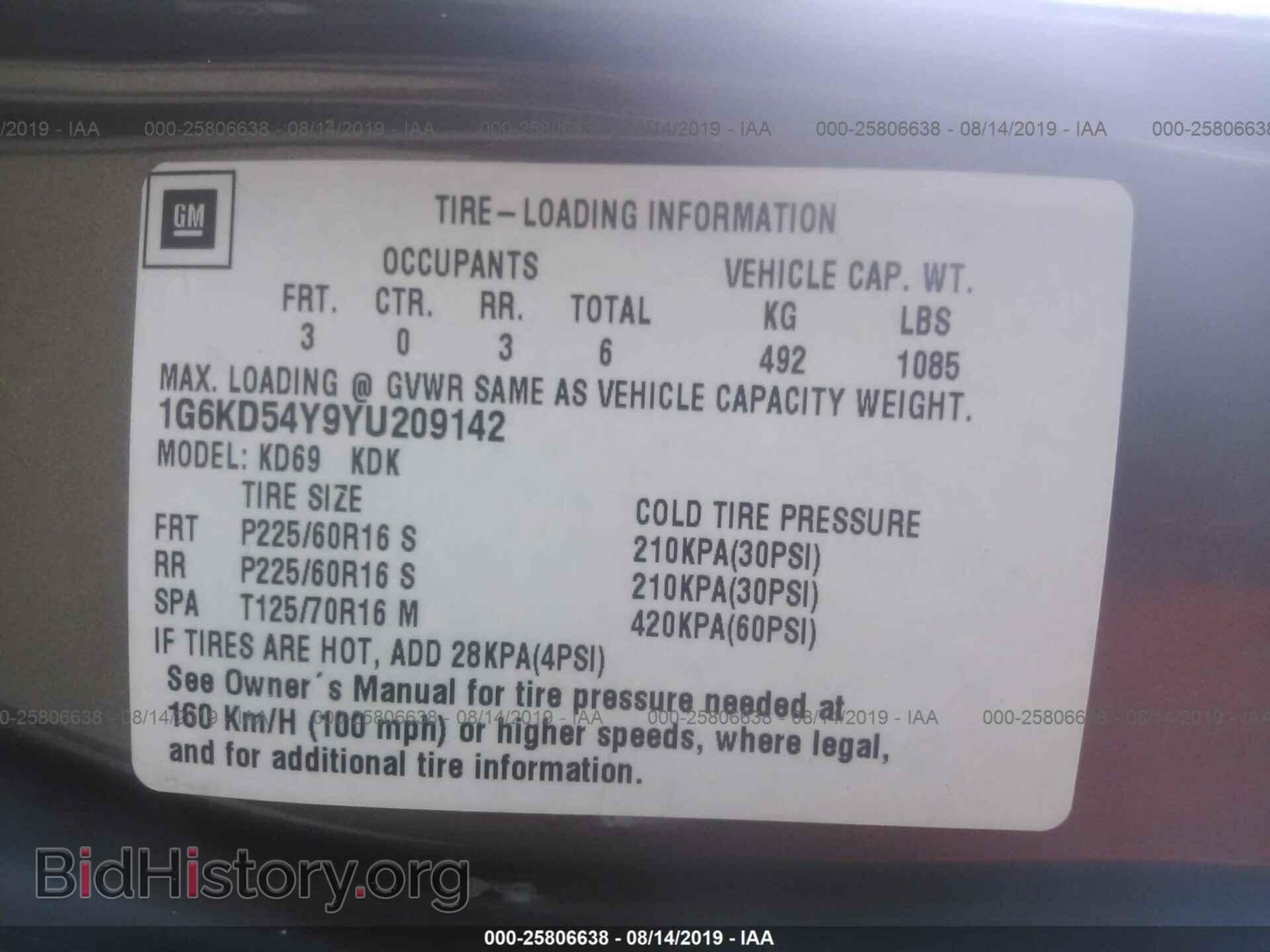 2000 CADILLAC DEVILLE - VIN: 1G6KD54Y9YU209142 - Photo 9