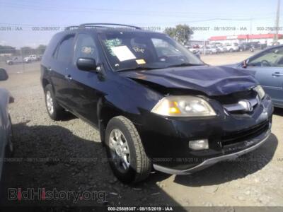 2006 Acura MDX Touring, черный — VIN 2HNYD18886H537706, IAAI