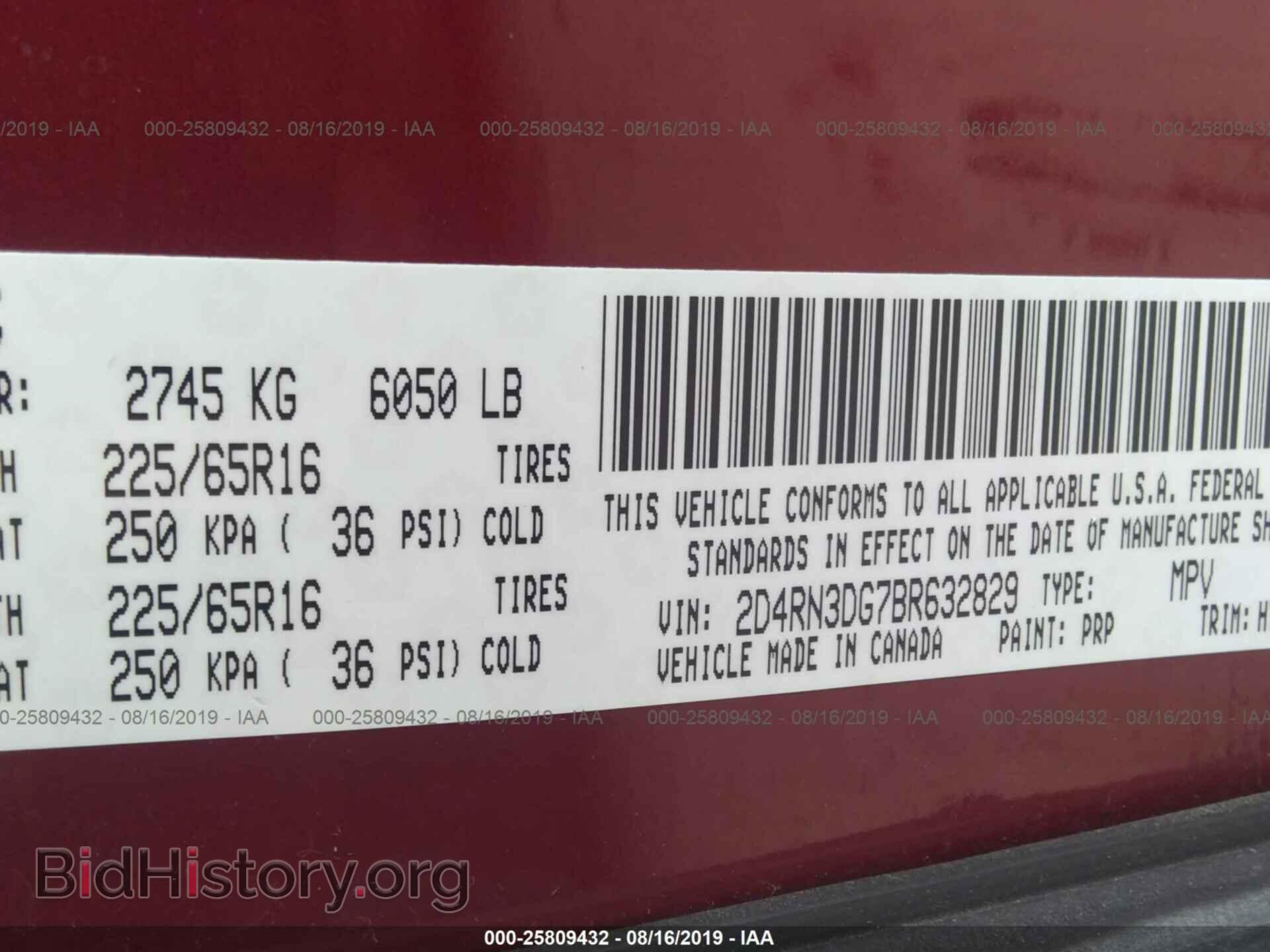 2011 DODGE GRAND CARAVAN - VIN: 2D4RN3DG7BR632829 - Фото 9