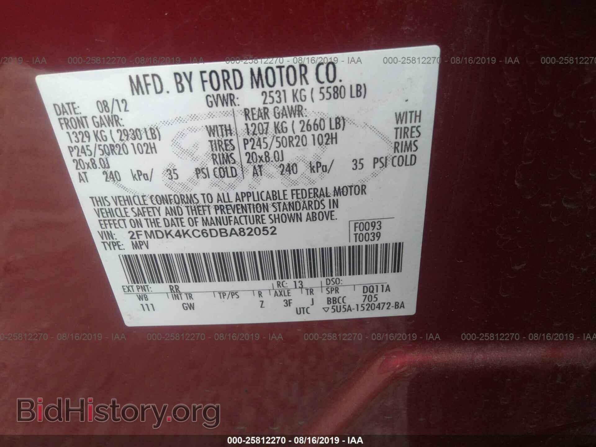 2013 FORD EDGE - VIN: 2FMDK4KC6DBA82052 - Photo 9