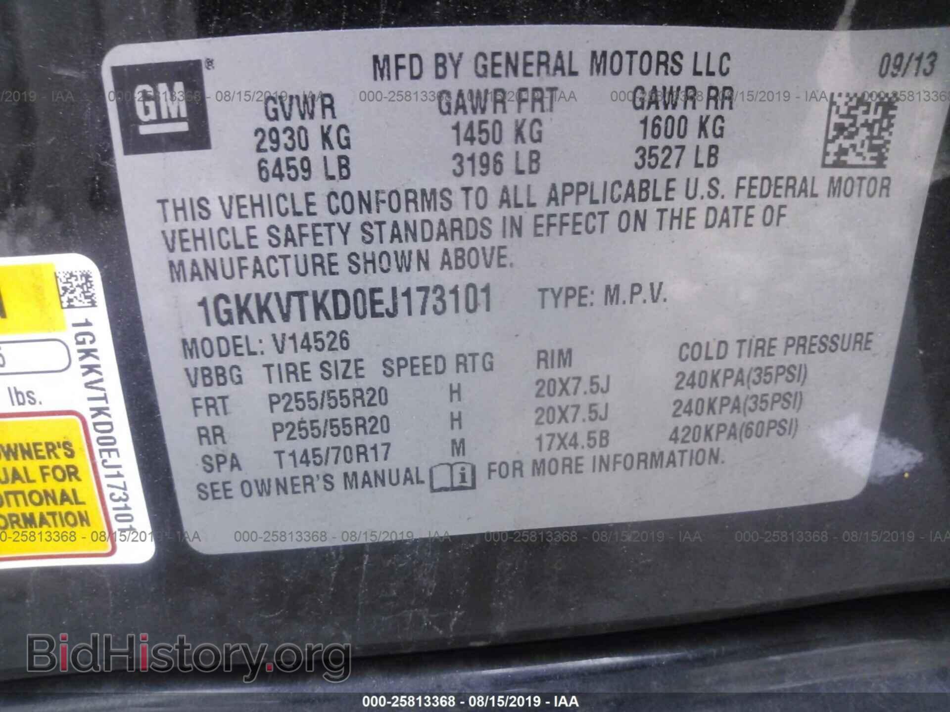 2014 GMC ACADIA - VIN: 1GKKVTKD0EJ173101 - Photo 9