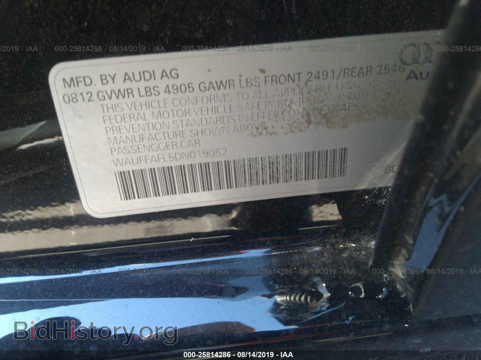 2013 AUDI A4 - VIN: WAUFFAFL5DN019052 - Photo 9