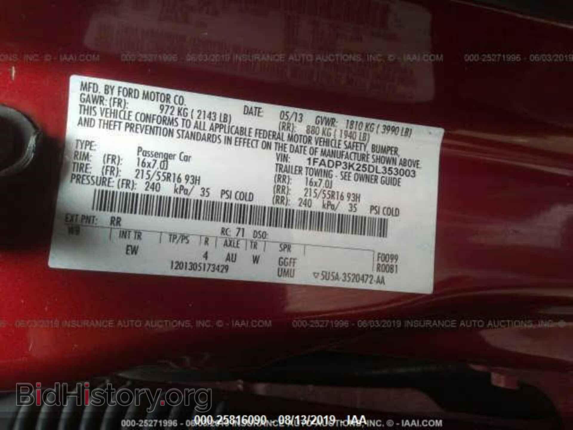 2013 FORD FOCUS - VIN: 1FADP3K25DL353003 - Photo 9