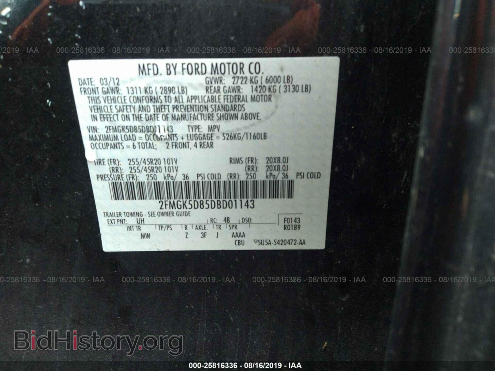 2013 FORD FLEX - VIN: 2FMGK5D85DBD01143 - Photo 9