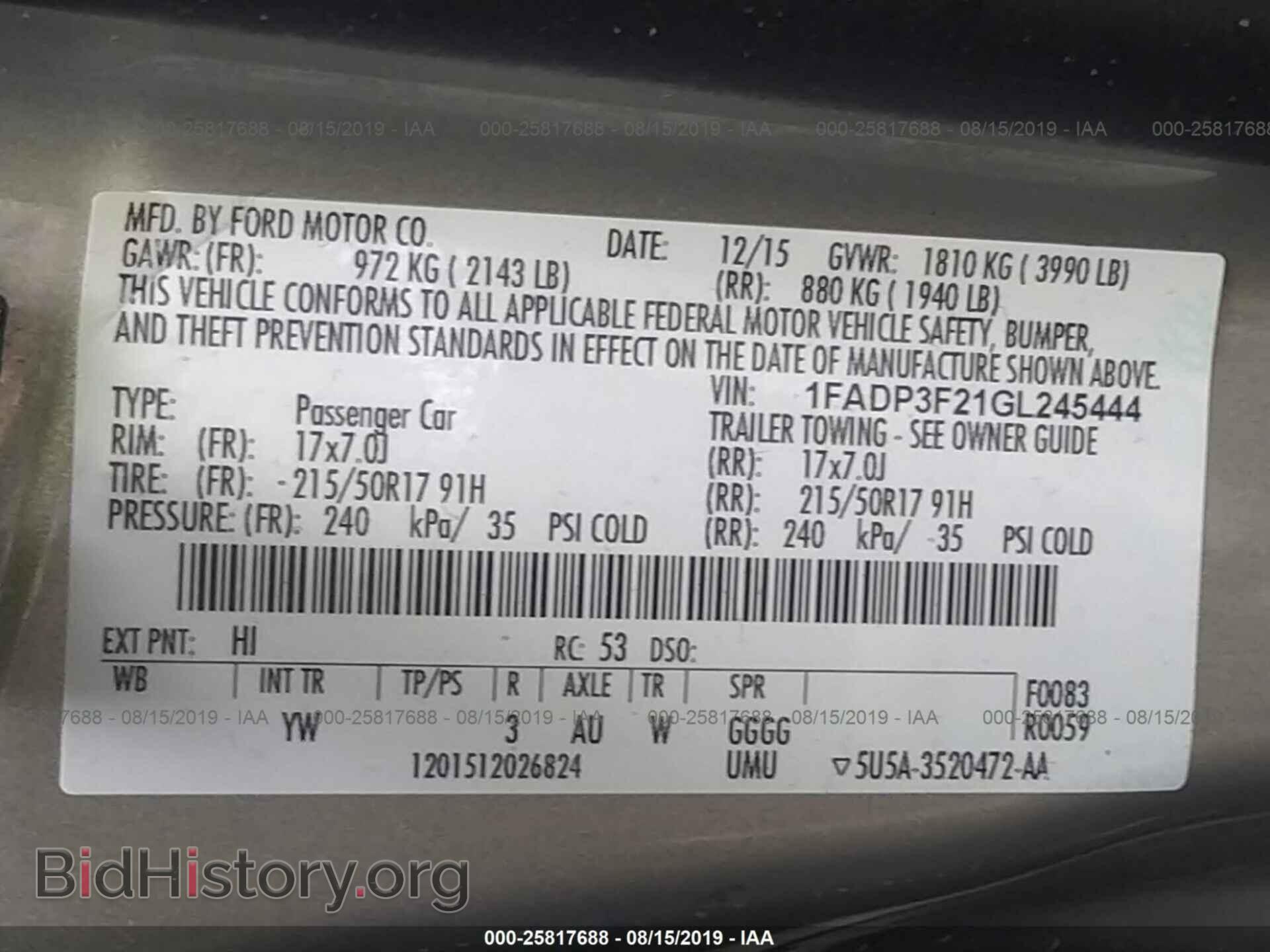 2016 FORD FOCUS - VIN: 1FADP3F21GL245444 - Photo 9