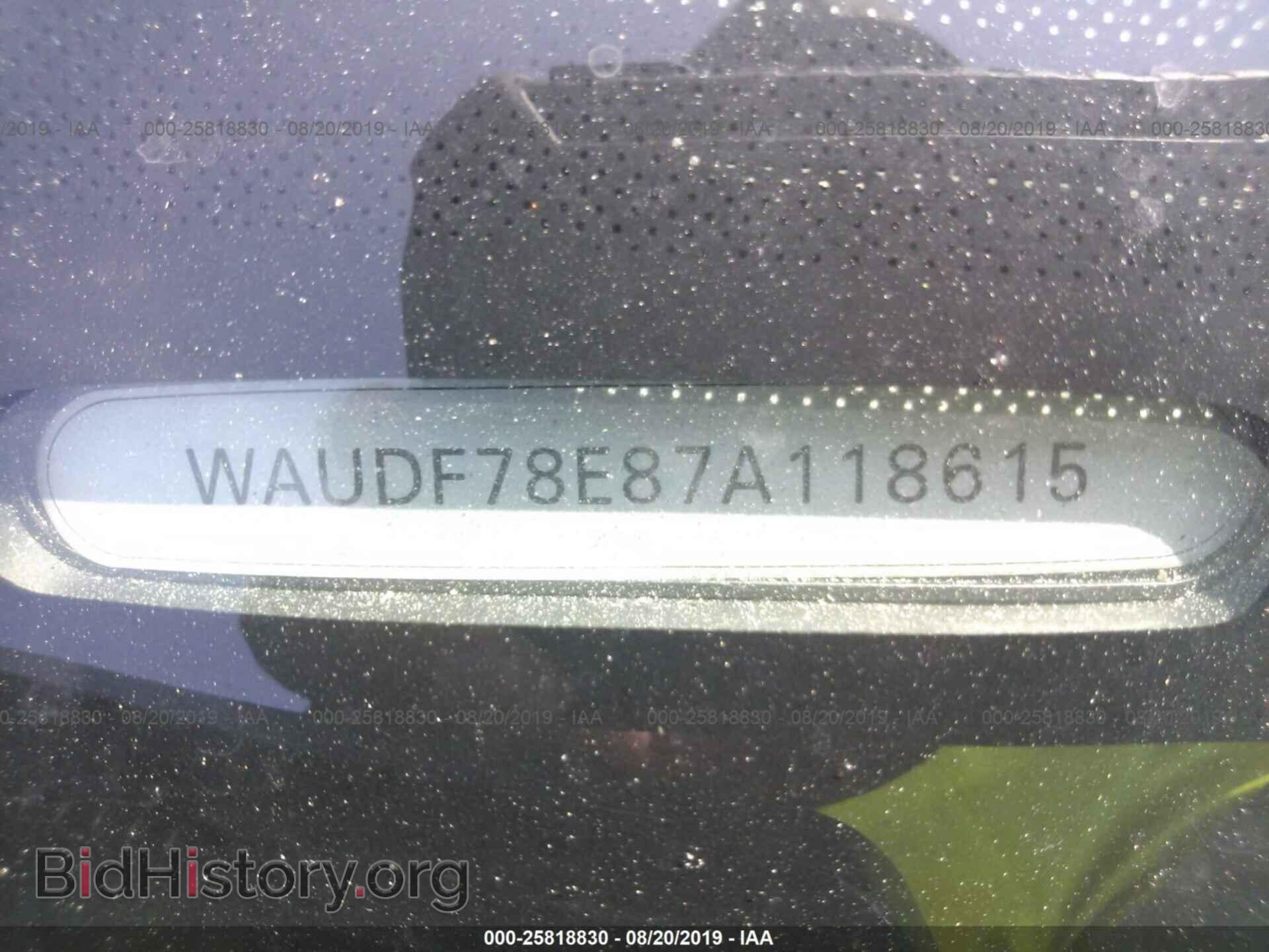 2007 AUDI A4 - VIN: WAUDF78E87A118615 - Фото 9
