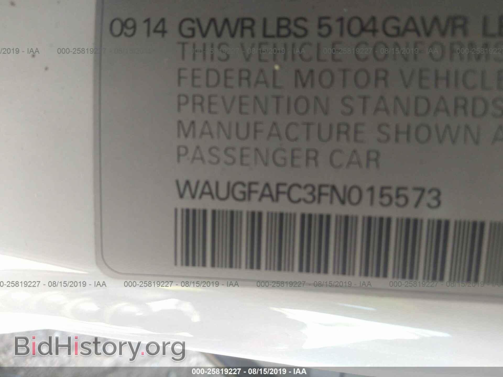 2015 AUDI A6 - VIN: WAUGFAFC3FN015573 - Photo 9