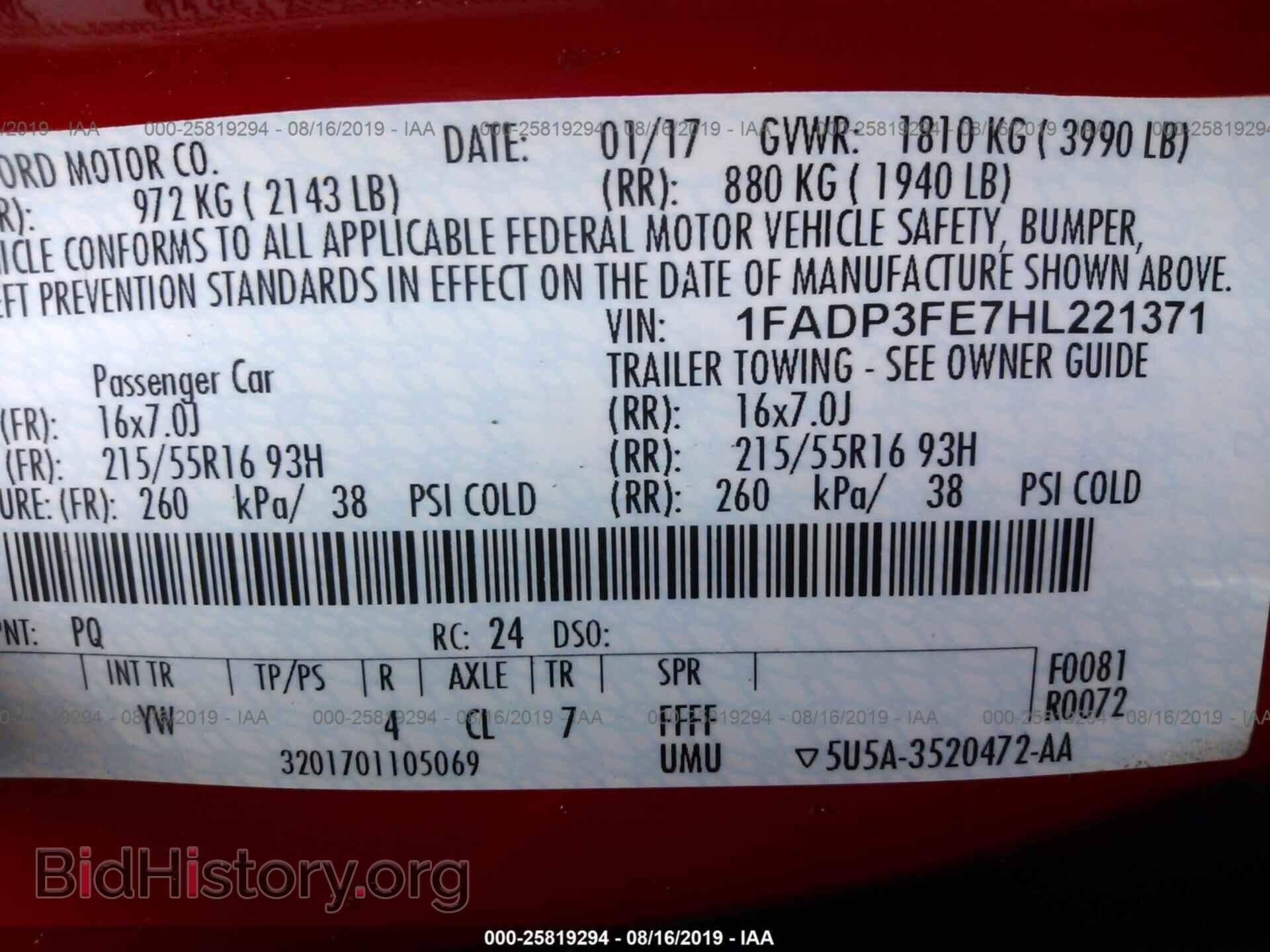 2017 FORD FOCUS - VIN: 1FADP3FE7HL221371 - Photo 9