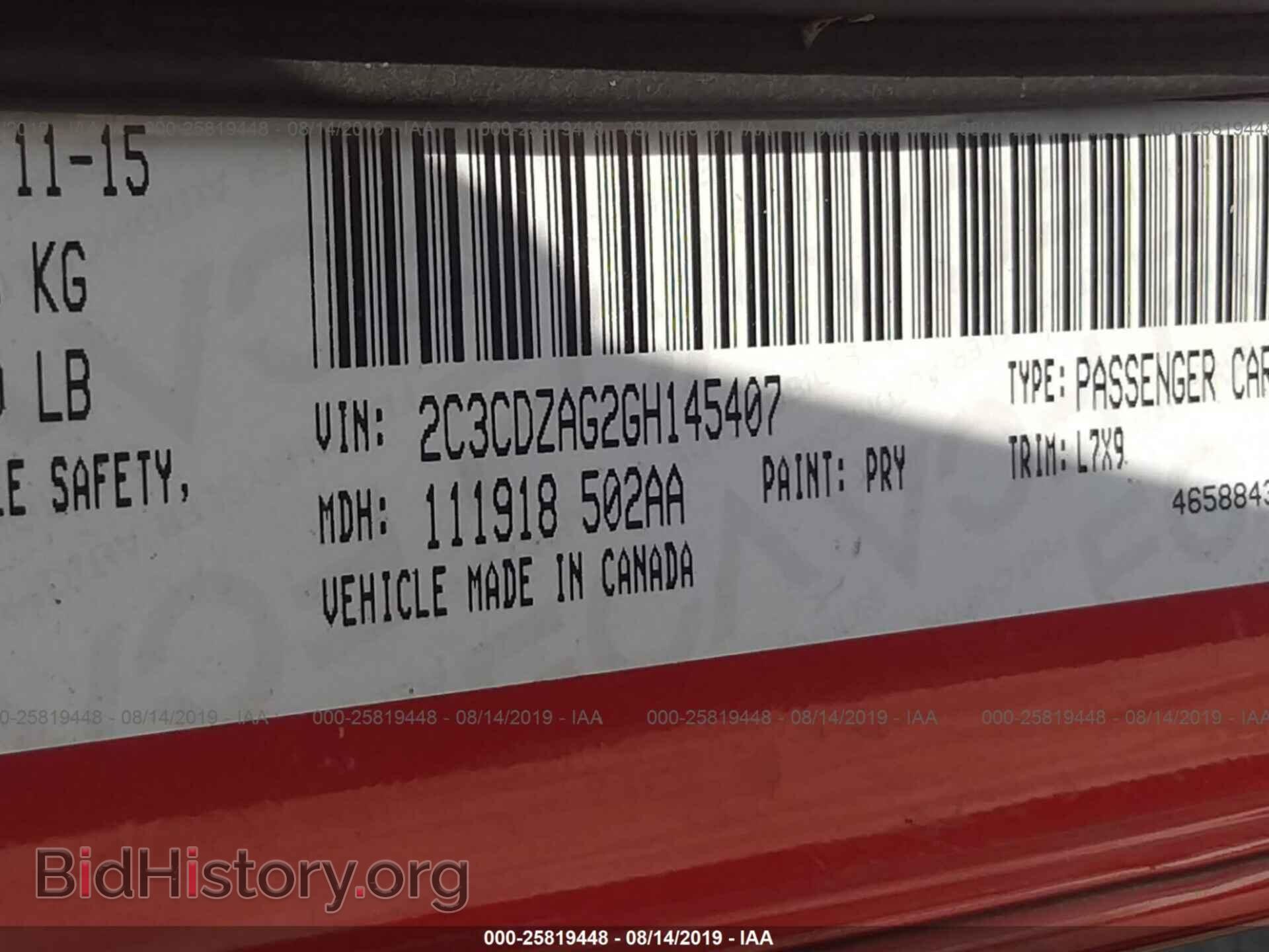 2016 DODGE CHALLENGER - VIN: 2C3CDZAG2GH145407 - Photo 9