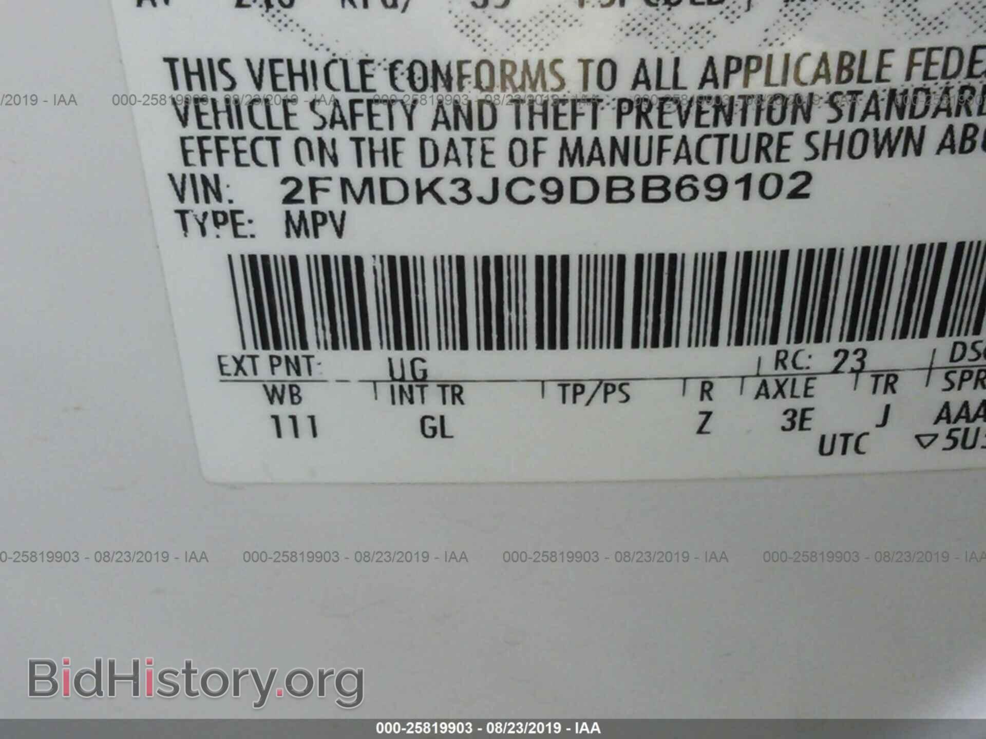 2013 FORD EDGE - VIN: 2FMDK3JC9DBB69102 - Photo 9