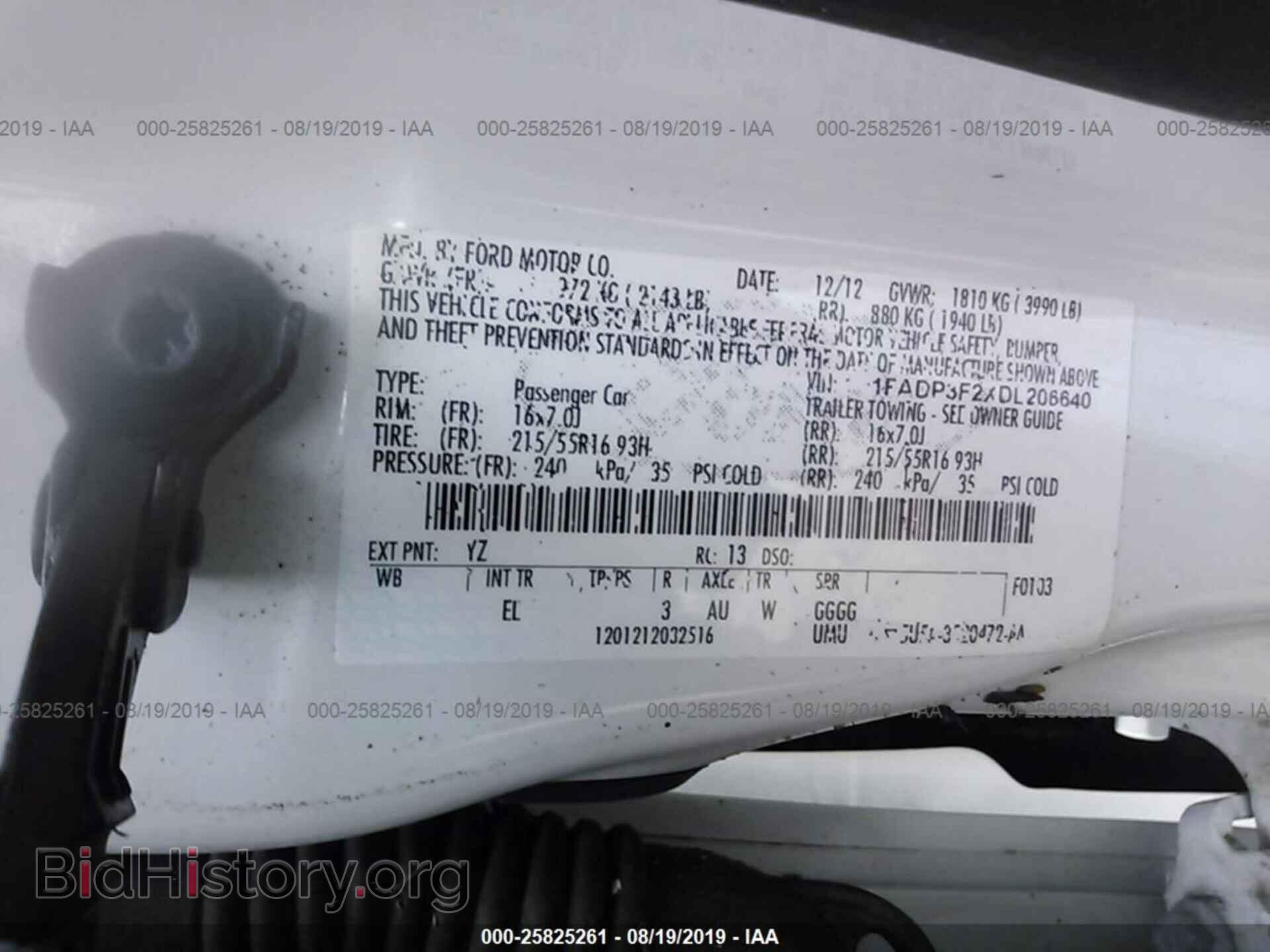 2013 FORD FOCUS - VIN: 1FADP3F2XDL206640 - Фото 9