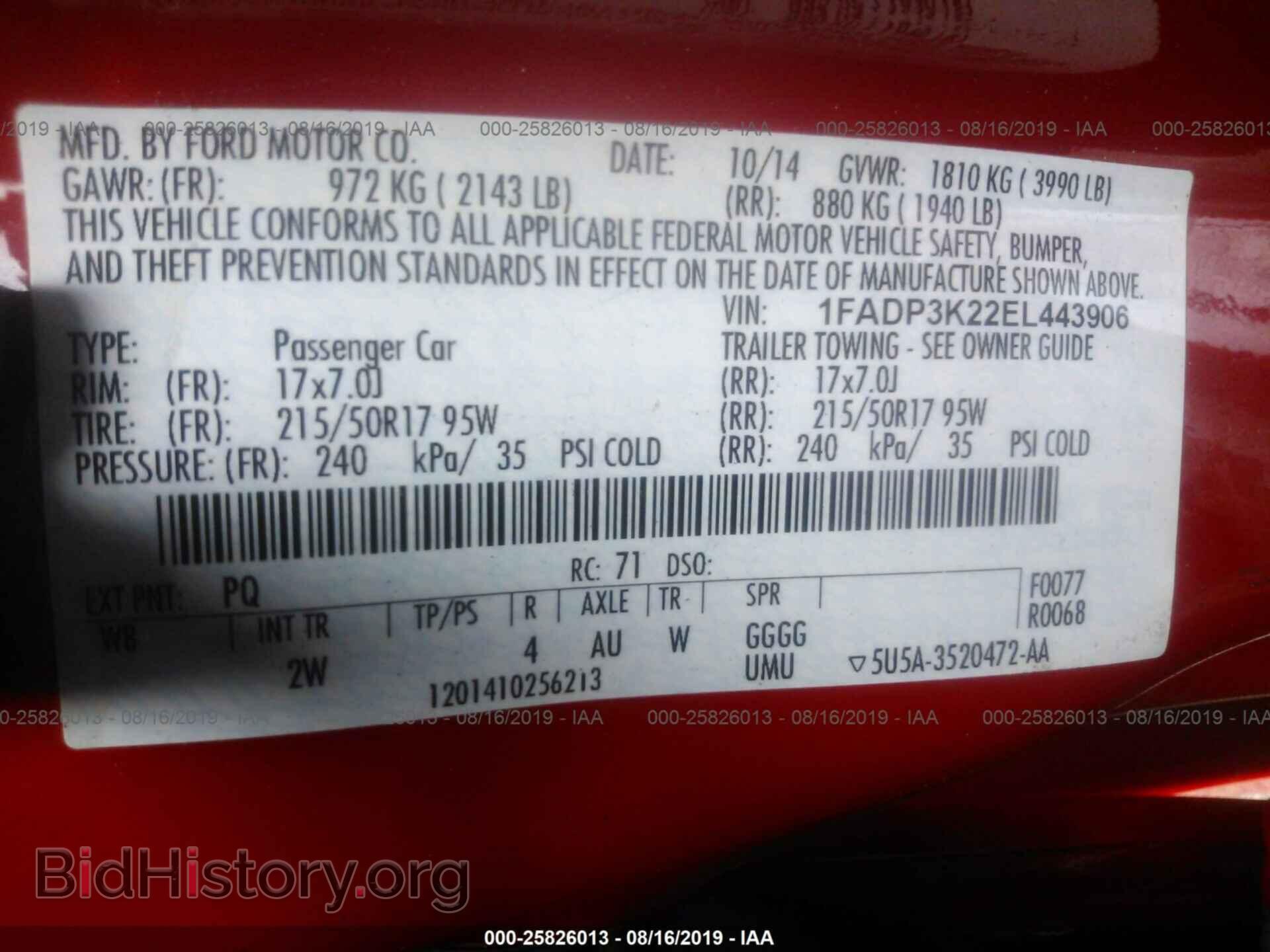 2014 FORD FOCUS - VIN: 1FADP3K22EL443906 - Photo 9