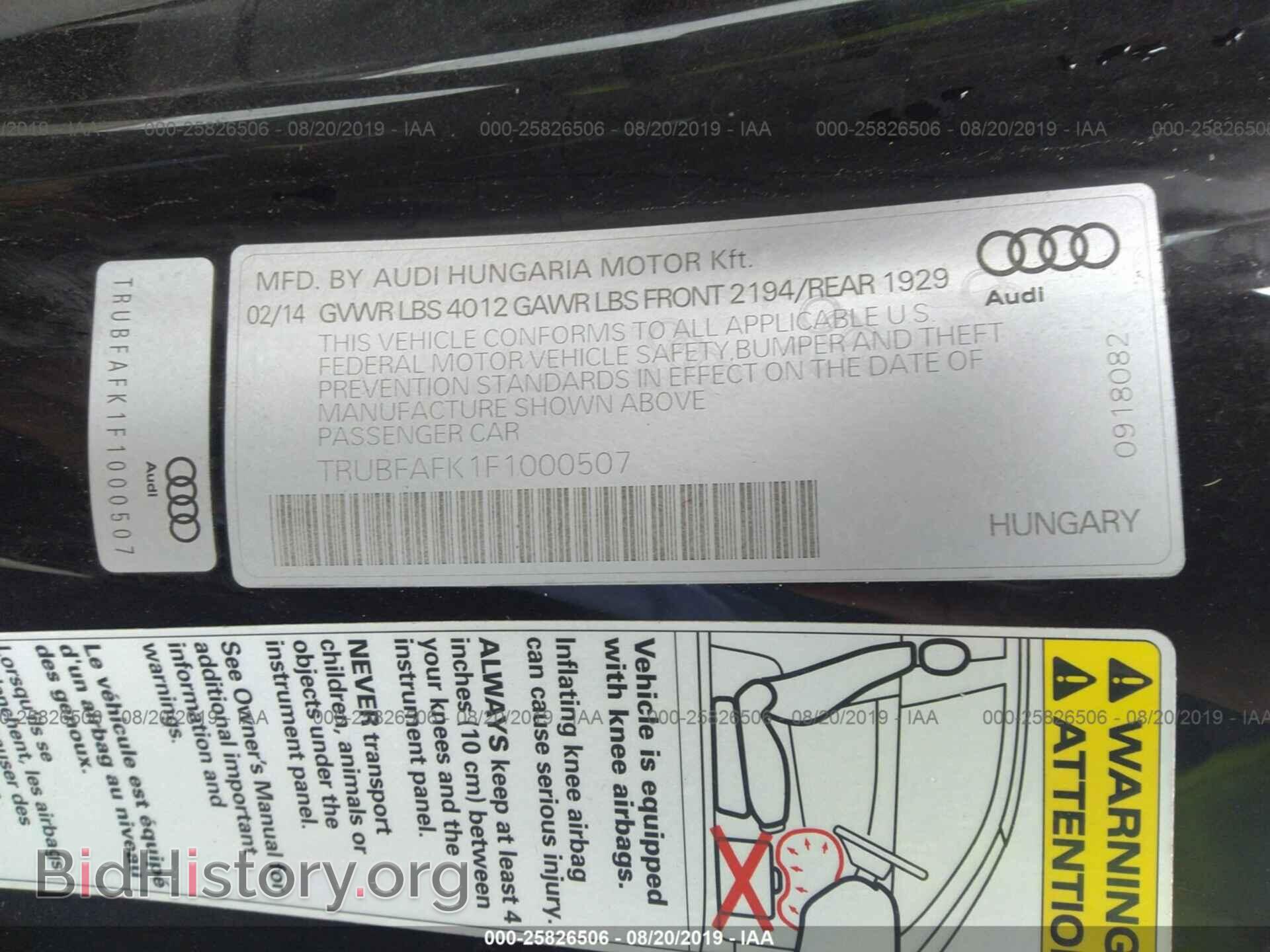 2015 AUDI TT - VIN: TRUBFAFK1F1000507 - Фото 9