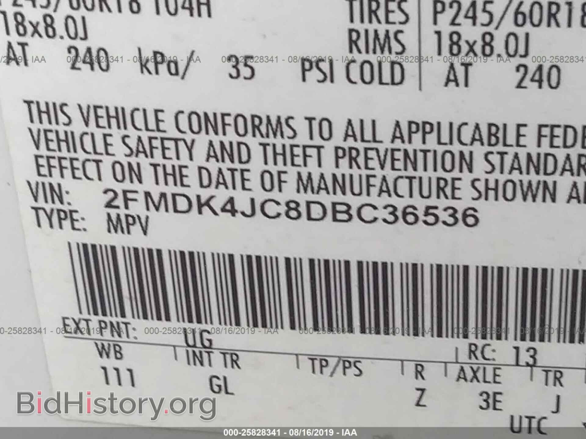 2013 FORD EDGE - VIN: 2FMDK4JC8DBC36536 - Photo 9