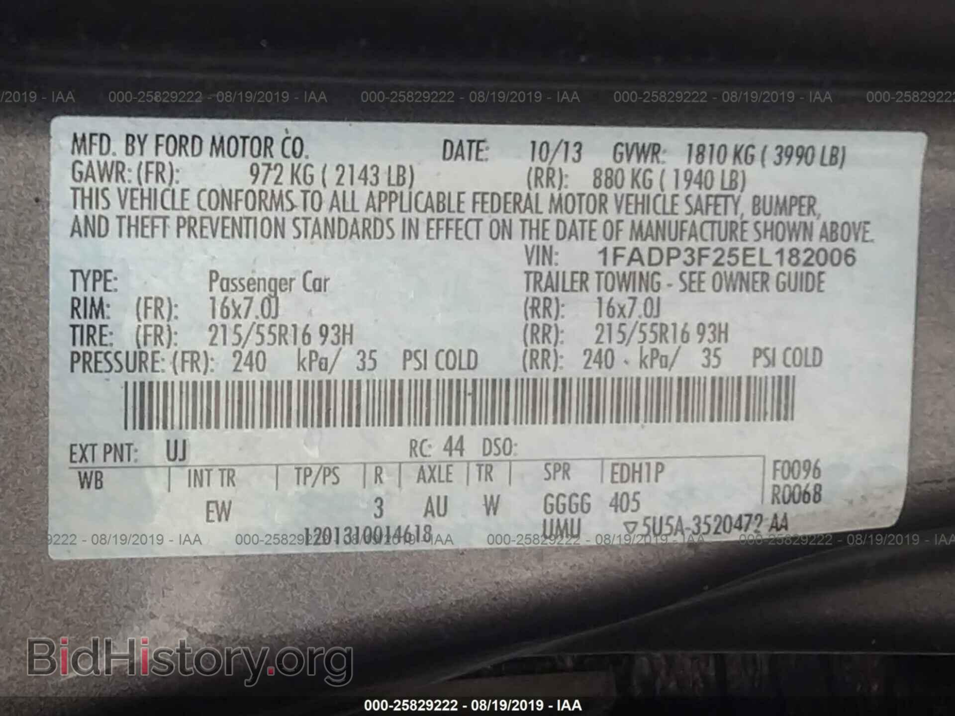 2014 FORD FOCUS - VIN: 1FADP3F25EL182006 - Photo 9