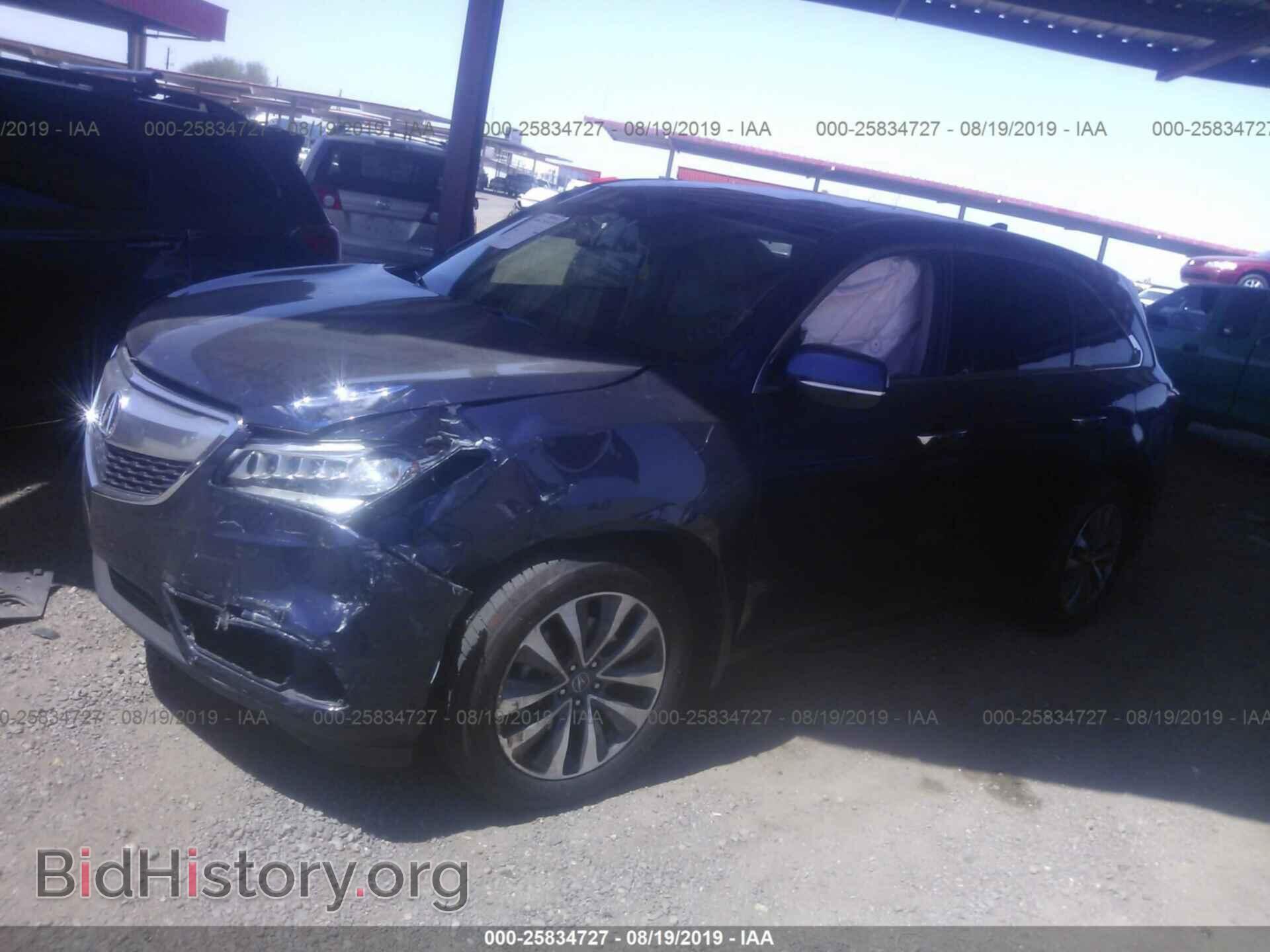 2014 ACURA MDX - VIN: 5FRYD4H43EB008249 - Фото 2
