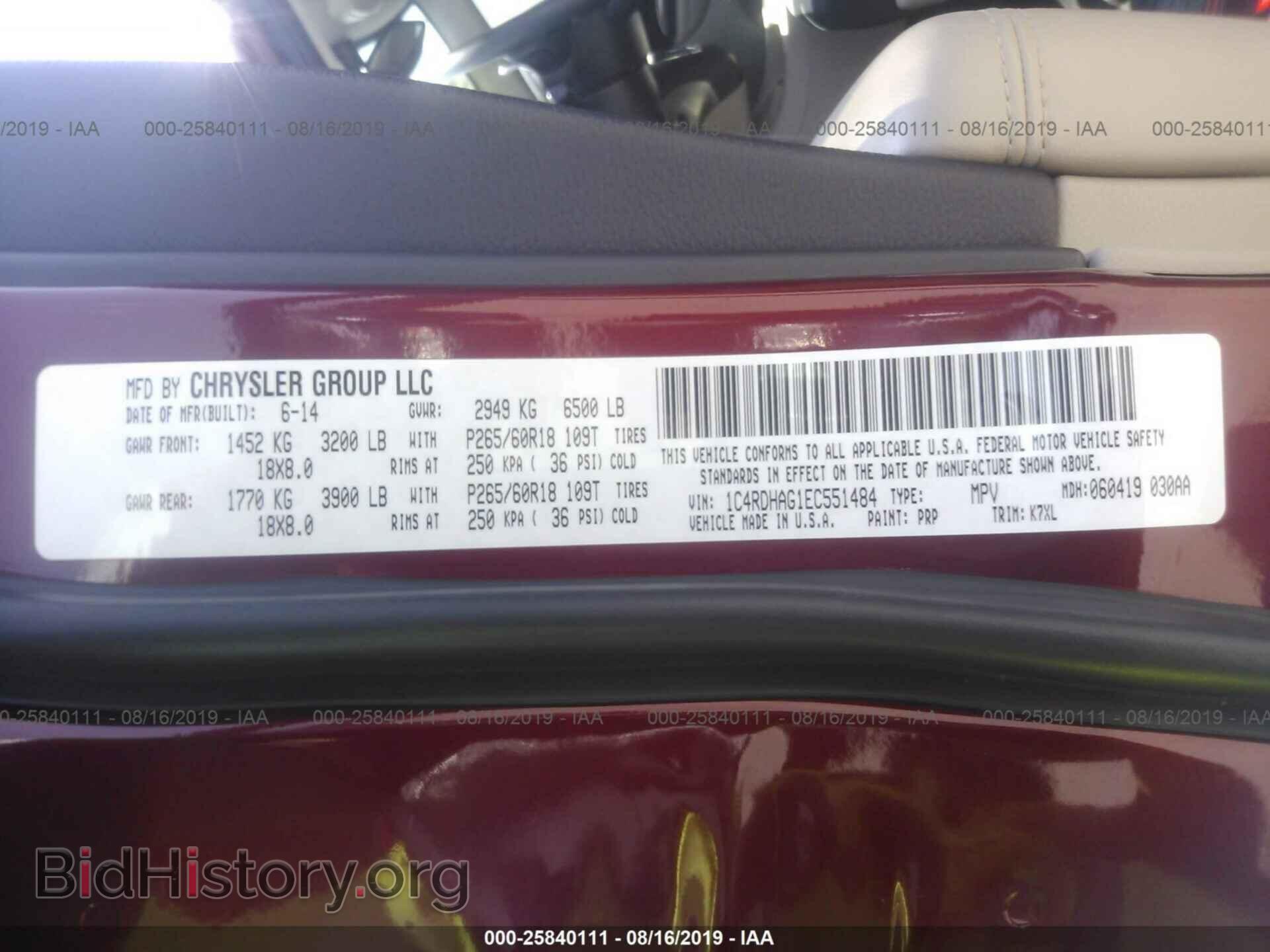 2014 DODGE DURANGO - VIN: 1C4RDHAG1EC551484 - Фото 9