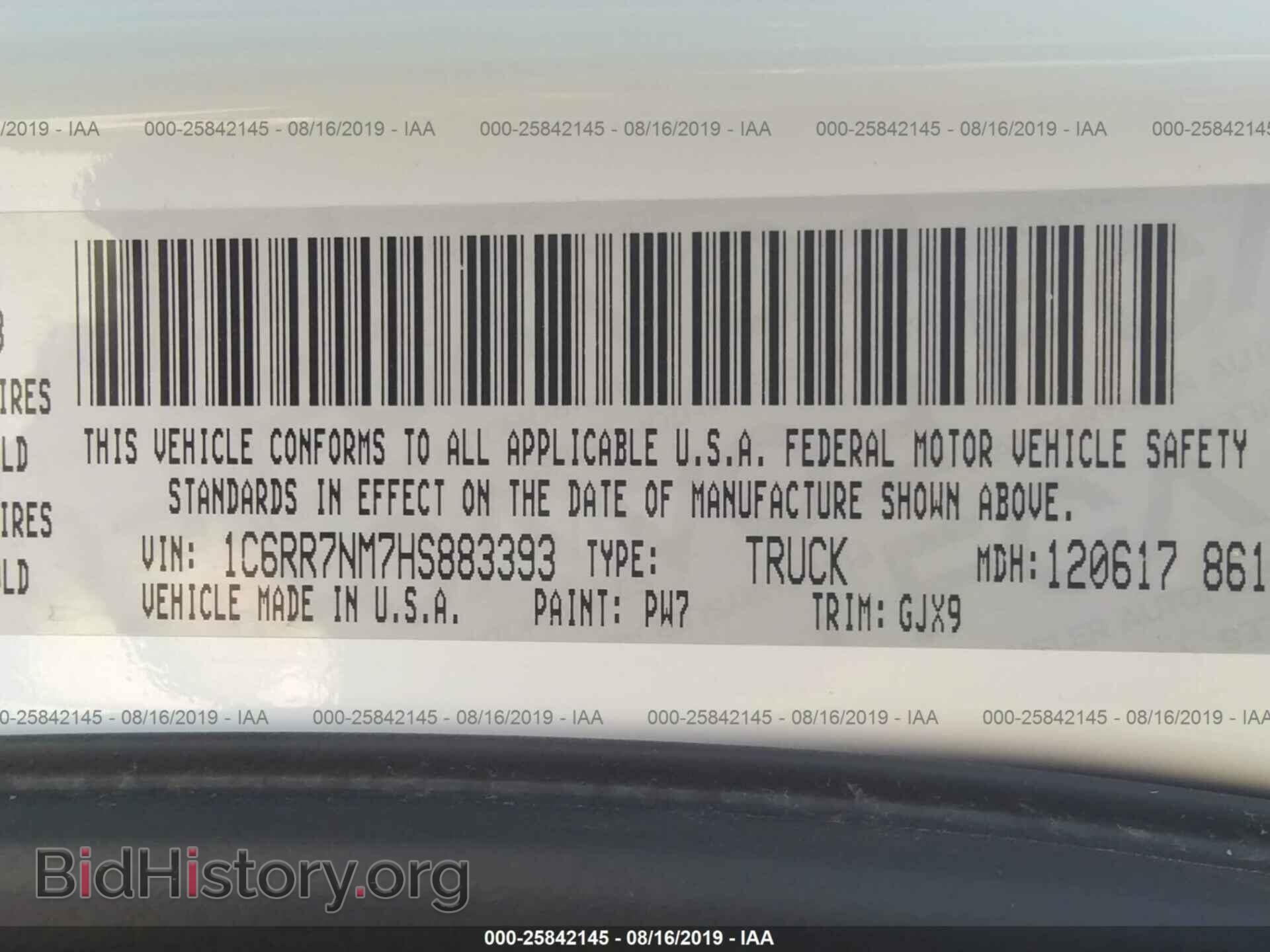 2017 RAM 1500 - VIN: 1C6RR7NM7HS883393 - Фото 9