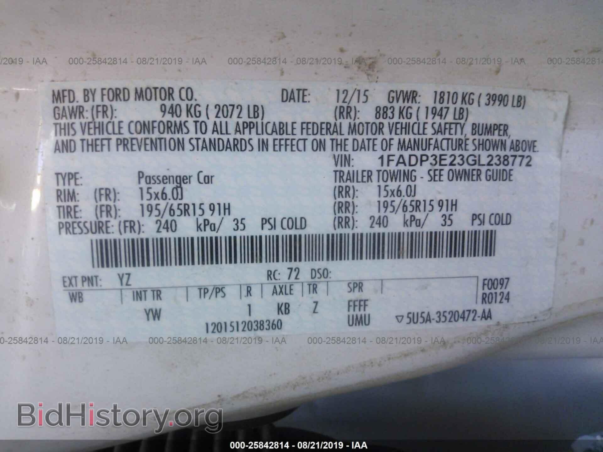 2016 FORD FOCUS - VIN: 1FADP3E23GL238772 - Photo 9