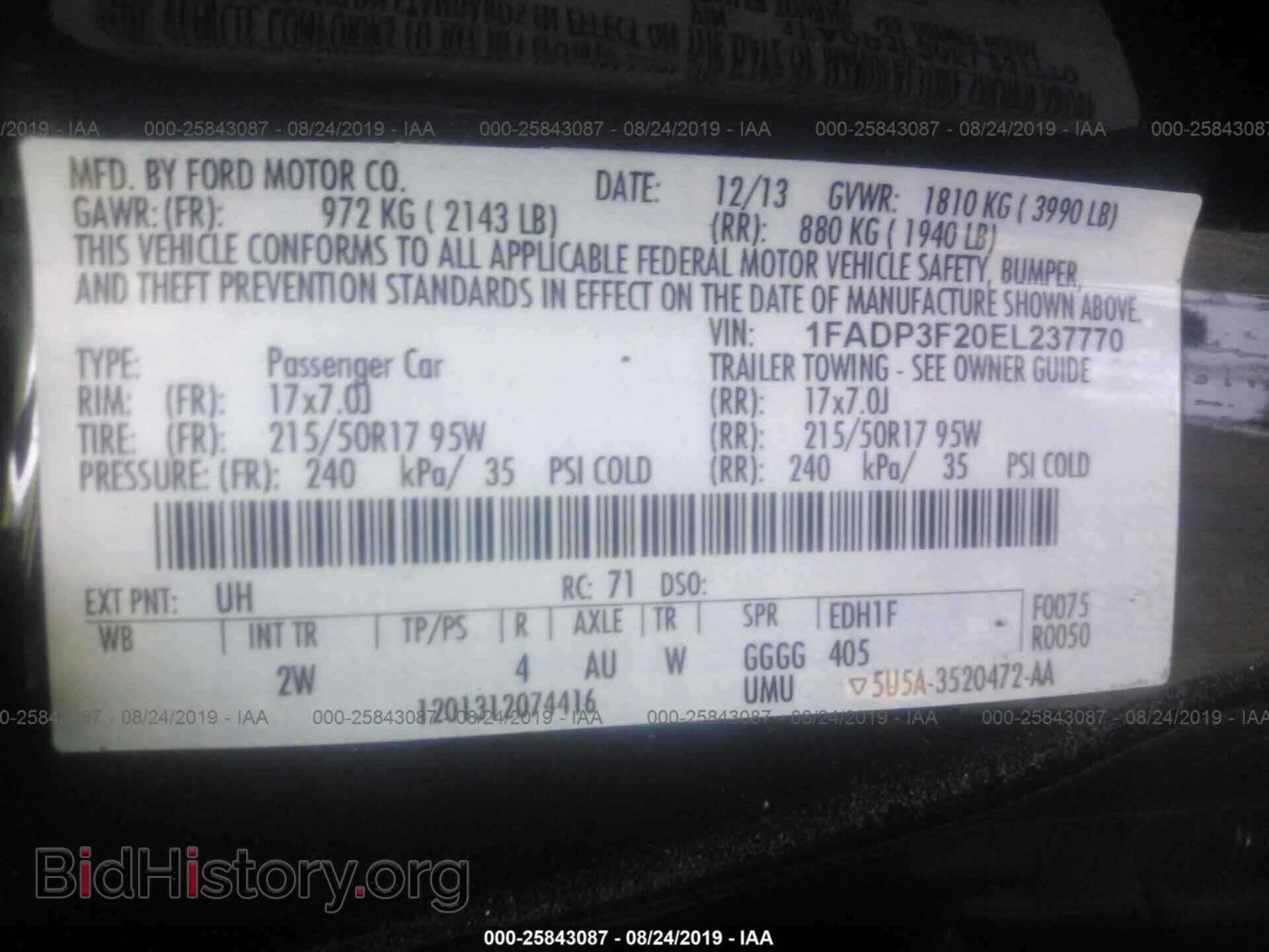 2014 FORD FOCUS - VIN: 1FADP3F20EL237770 - Photo 9