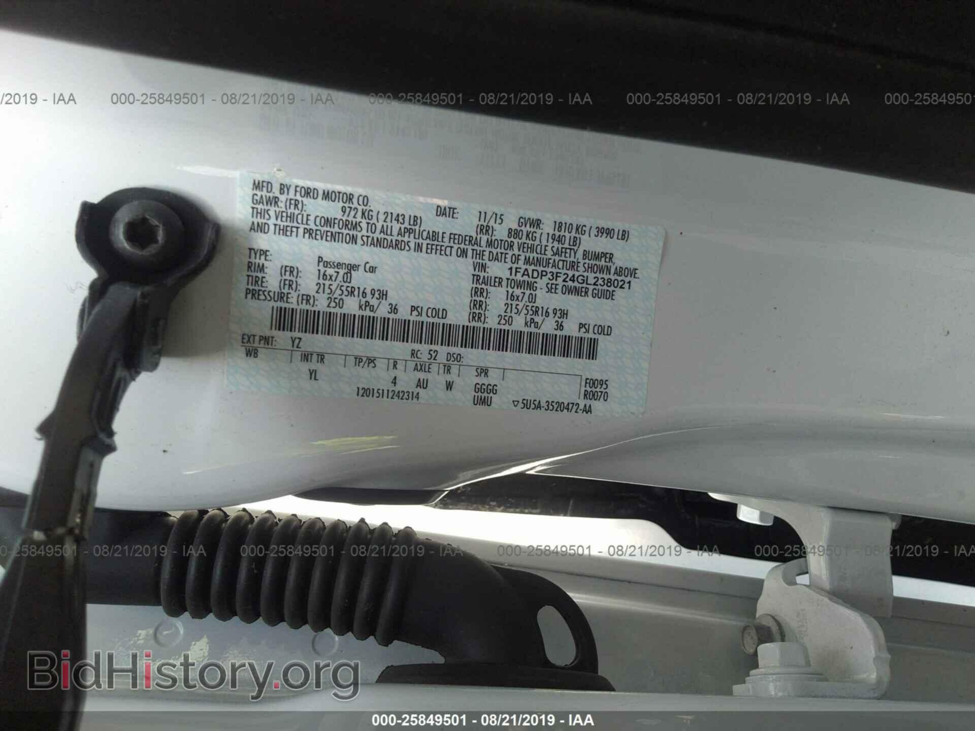 2016 FORD FOCUS - VIN: 1FADP3F24GL238021 - Фото 9