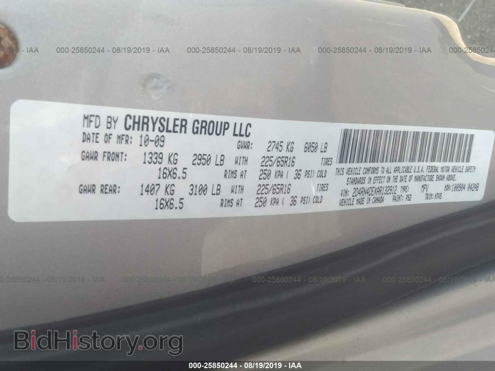 2010 DODGE GRAND CARAVAN - VIN: 2D4RN4DEXAR132912 - Фото 9
