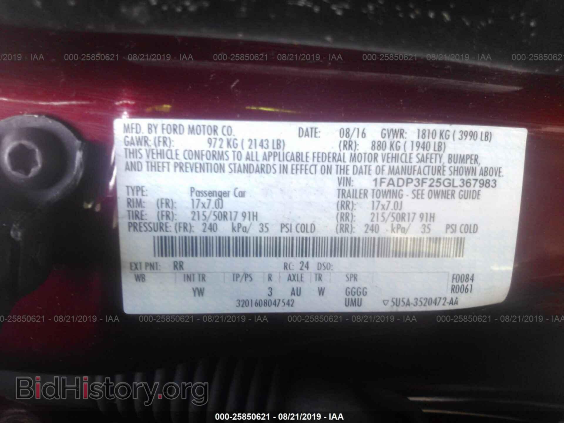 2016 FORD FOCUS - VIN: 1FADP3F25GL367983 - Photo 9