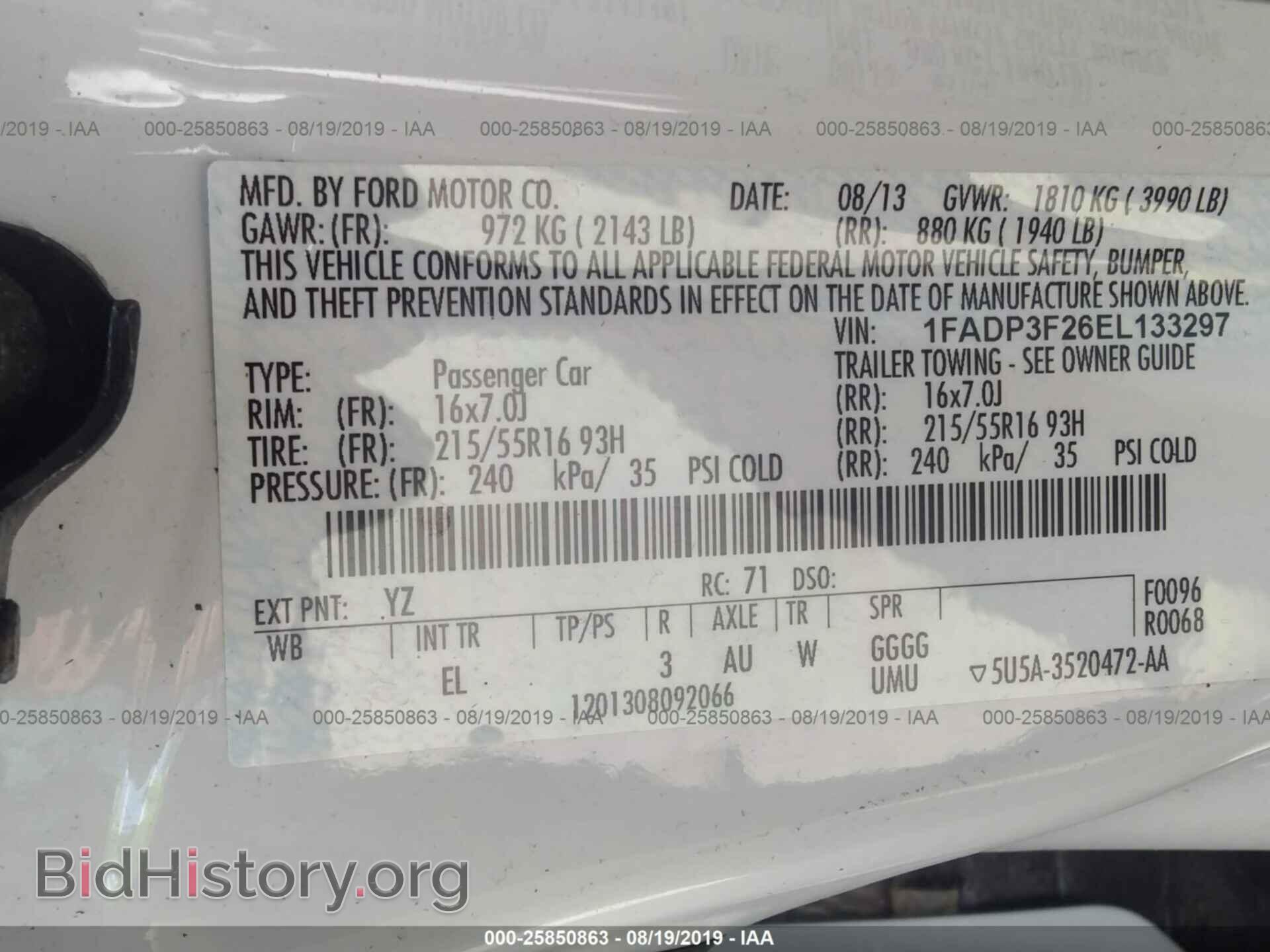 2014 FORD FOCUS - VIN: 1FADP3F26EL133297 - Photo 9