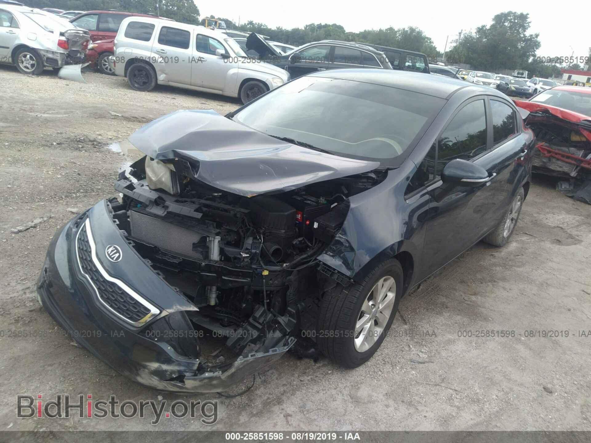 2012 KIA RIO - VIN: KNADN4A37C6050654 - Фото 2