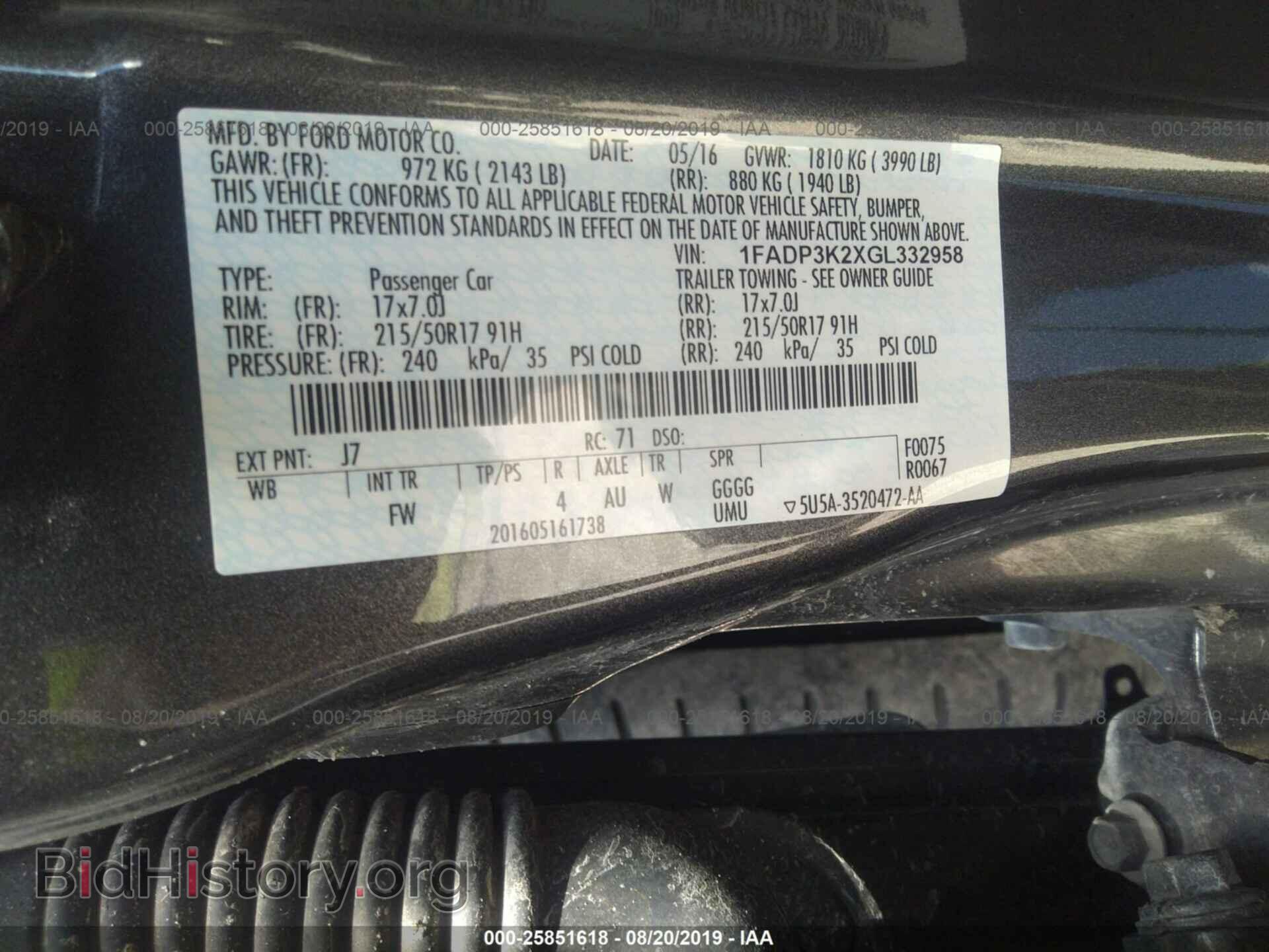 2016 FORD FOCUS - VIN: 1FADP3K2XGL332958 - Photo 9